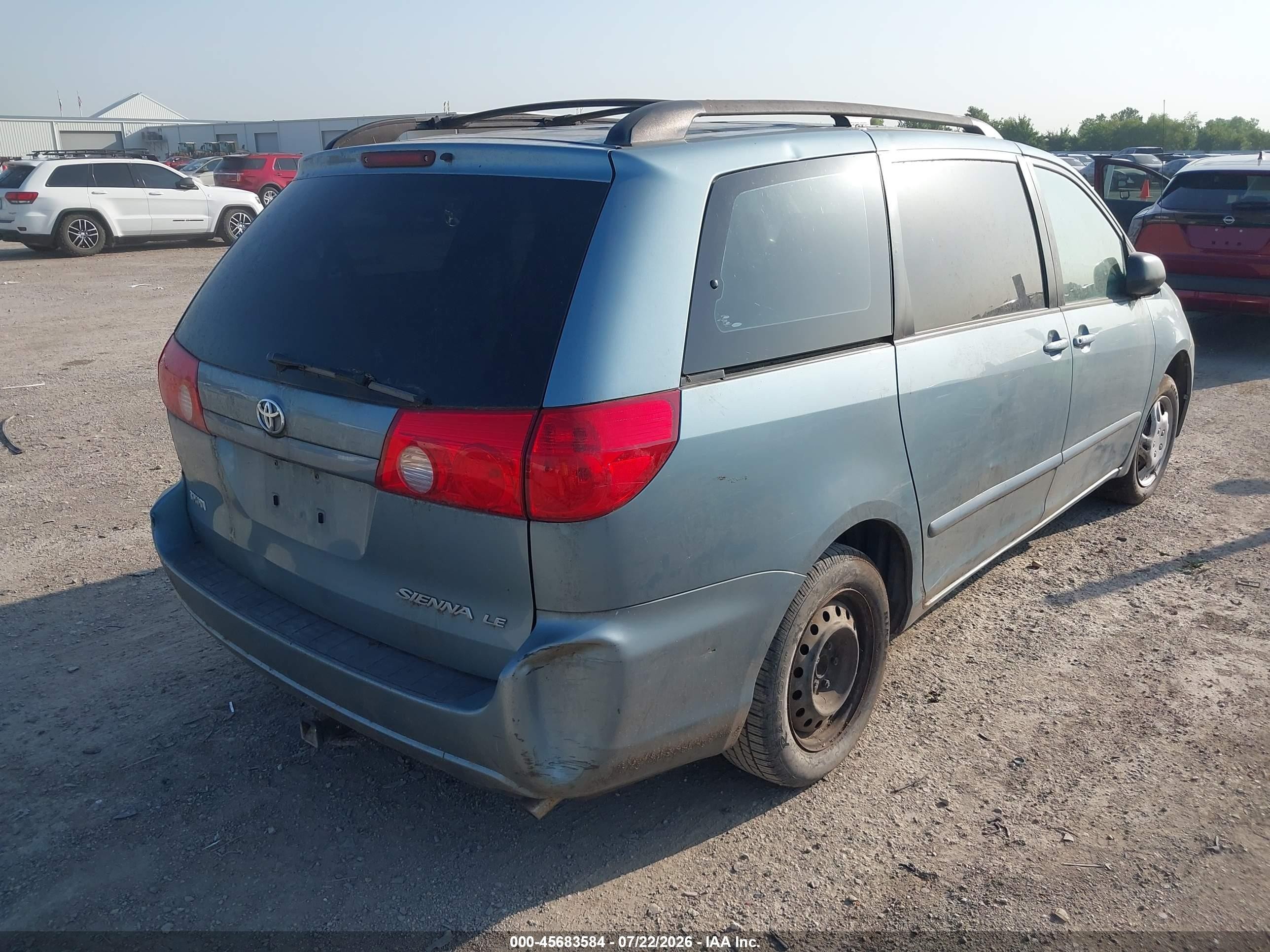 2008 Toyota Sienna Le Blue vin: 5TDZK23C38S123397