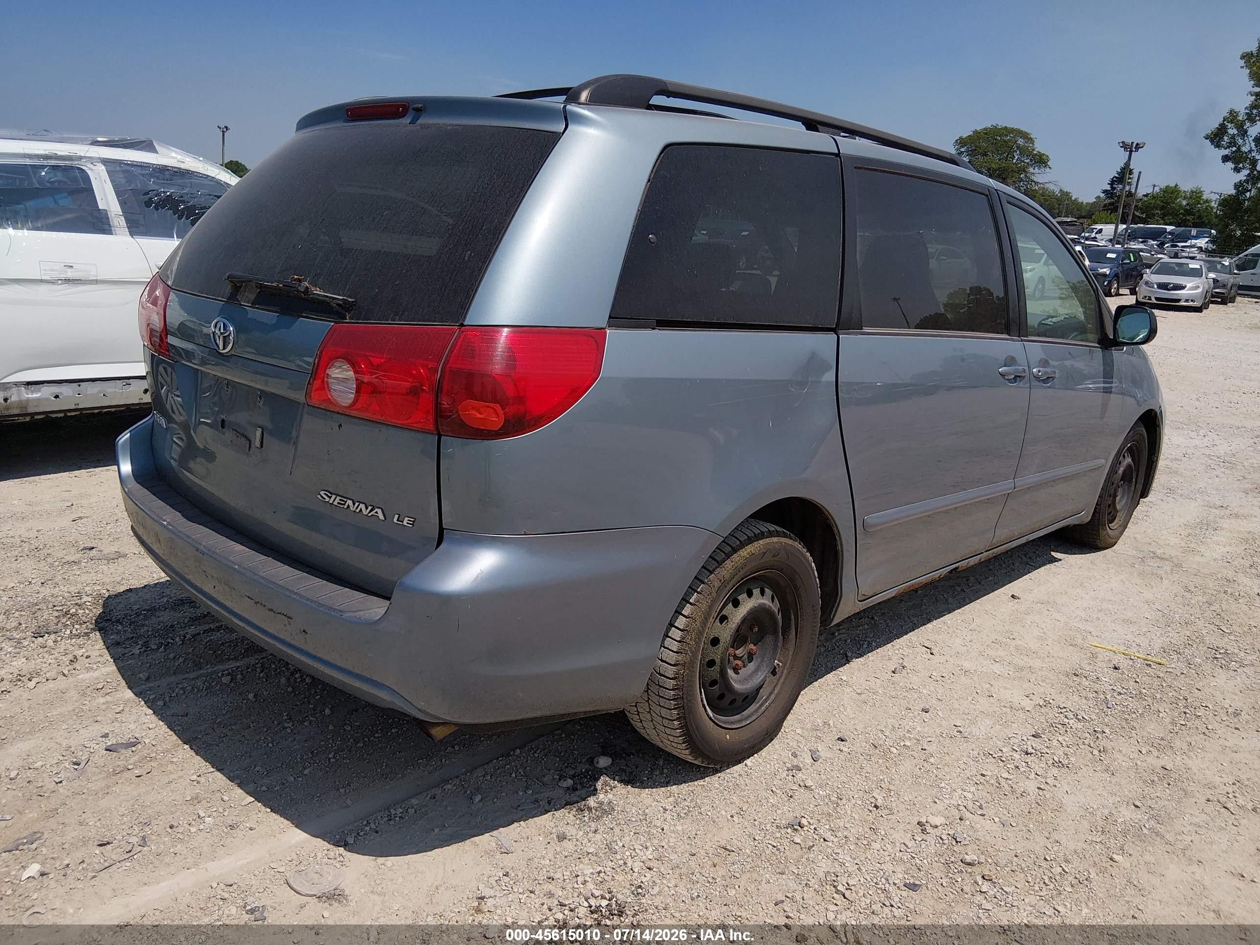 2008 Toyota Sienna Le Blue vin: 5TDZK23C38S125277