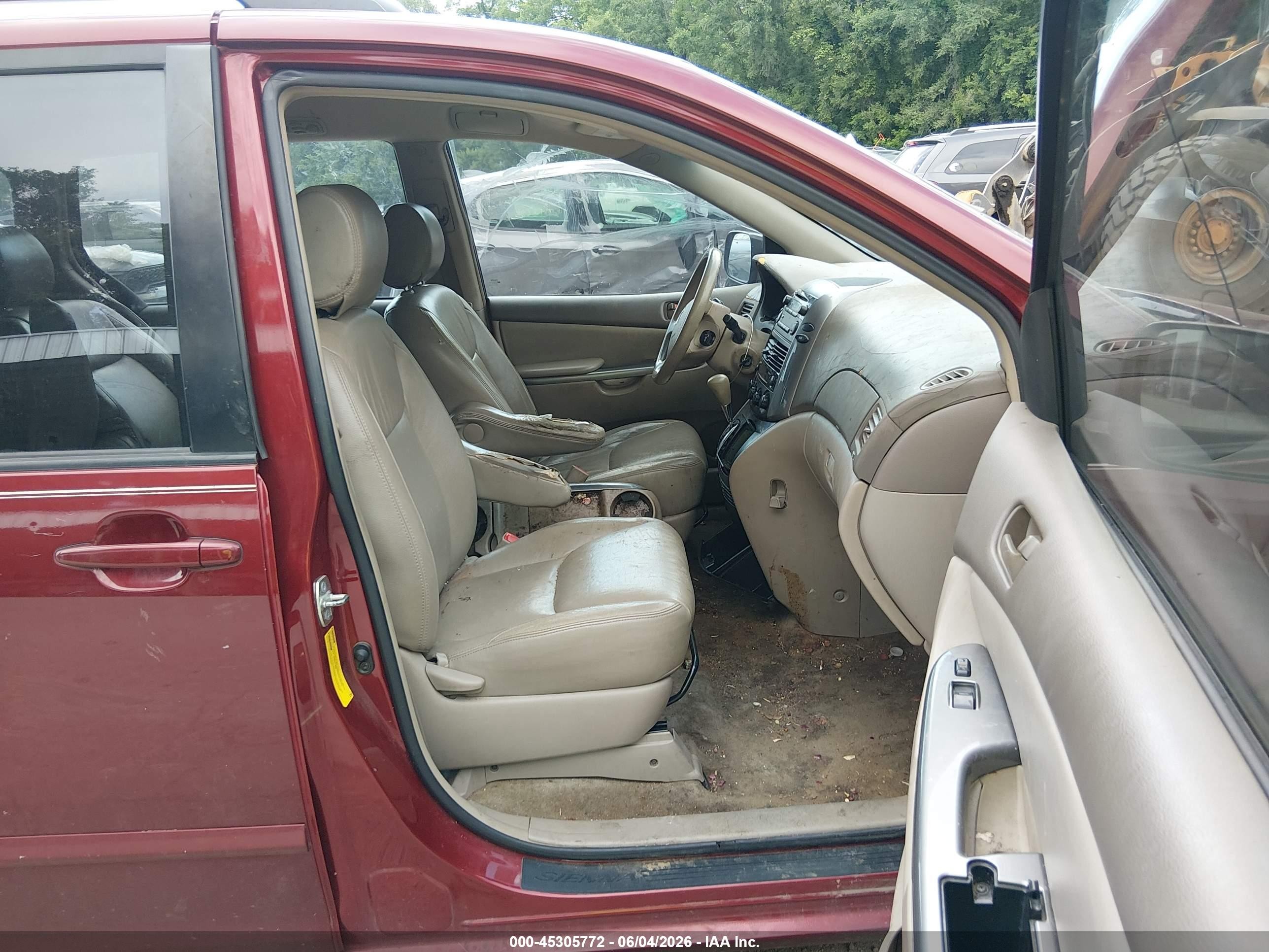 2008 Toyota Sienna Ce/le Red vin: 5TDZK23C38S133721