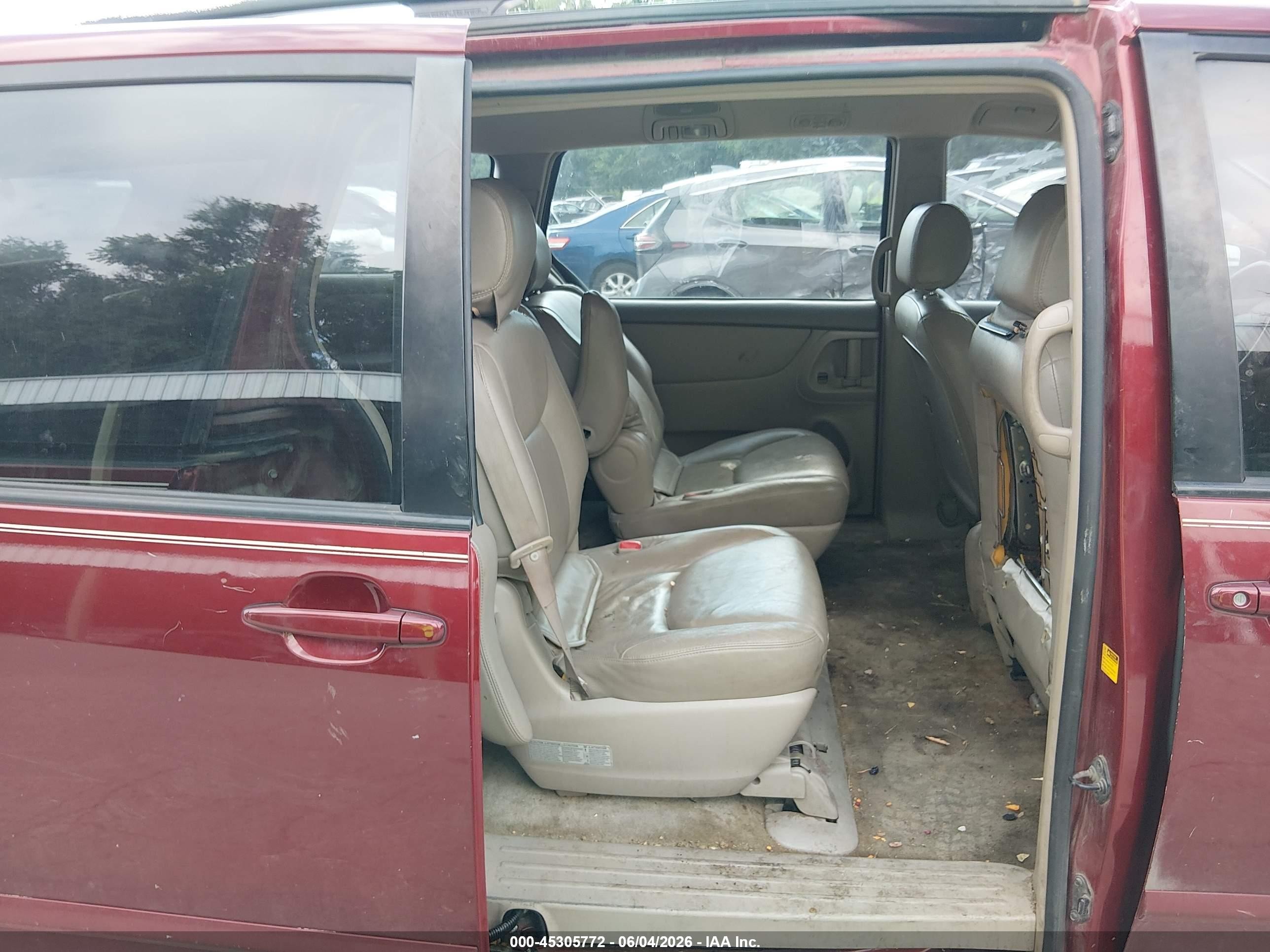 2008 Toyota Sienna Ce/le Red vin: 5TDZK23C38S133721
