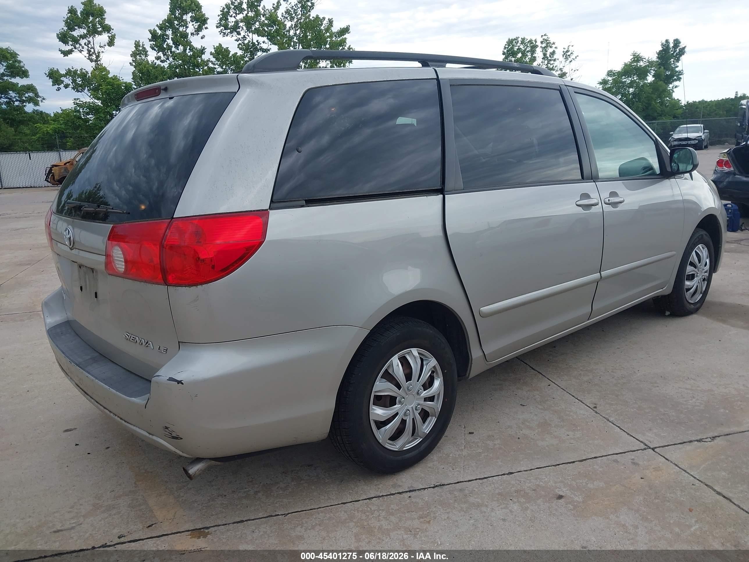 2008 Toyota Sienna Le Beige vin: 5TDZK23C38S154326