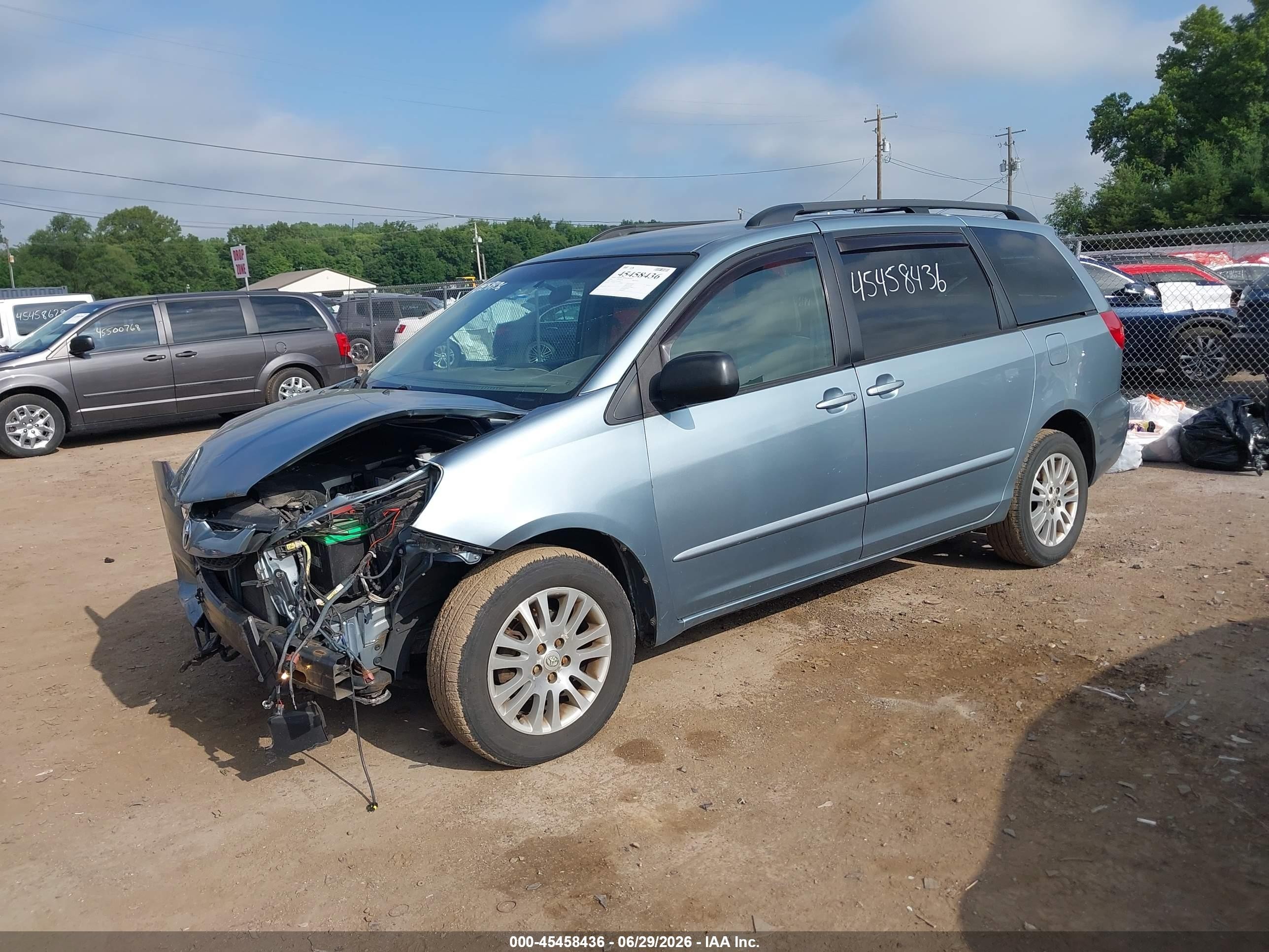 2008 Toyota Sienna Le Light Blue vin: 5TDZK23C38S163480