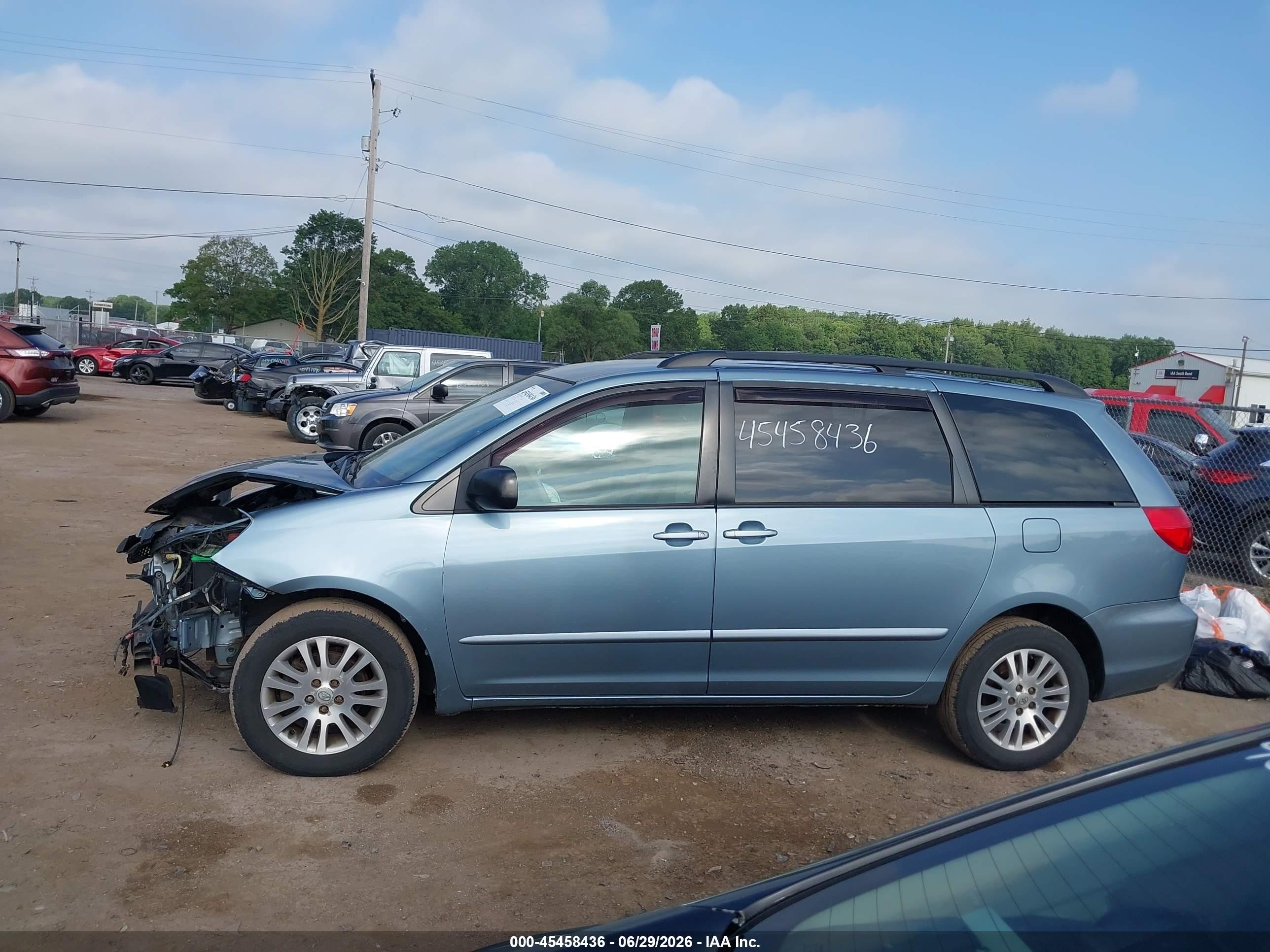 2008 Toyota Sienna Le Light Blue vin: 5TDZK23C38S163480