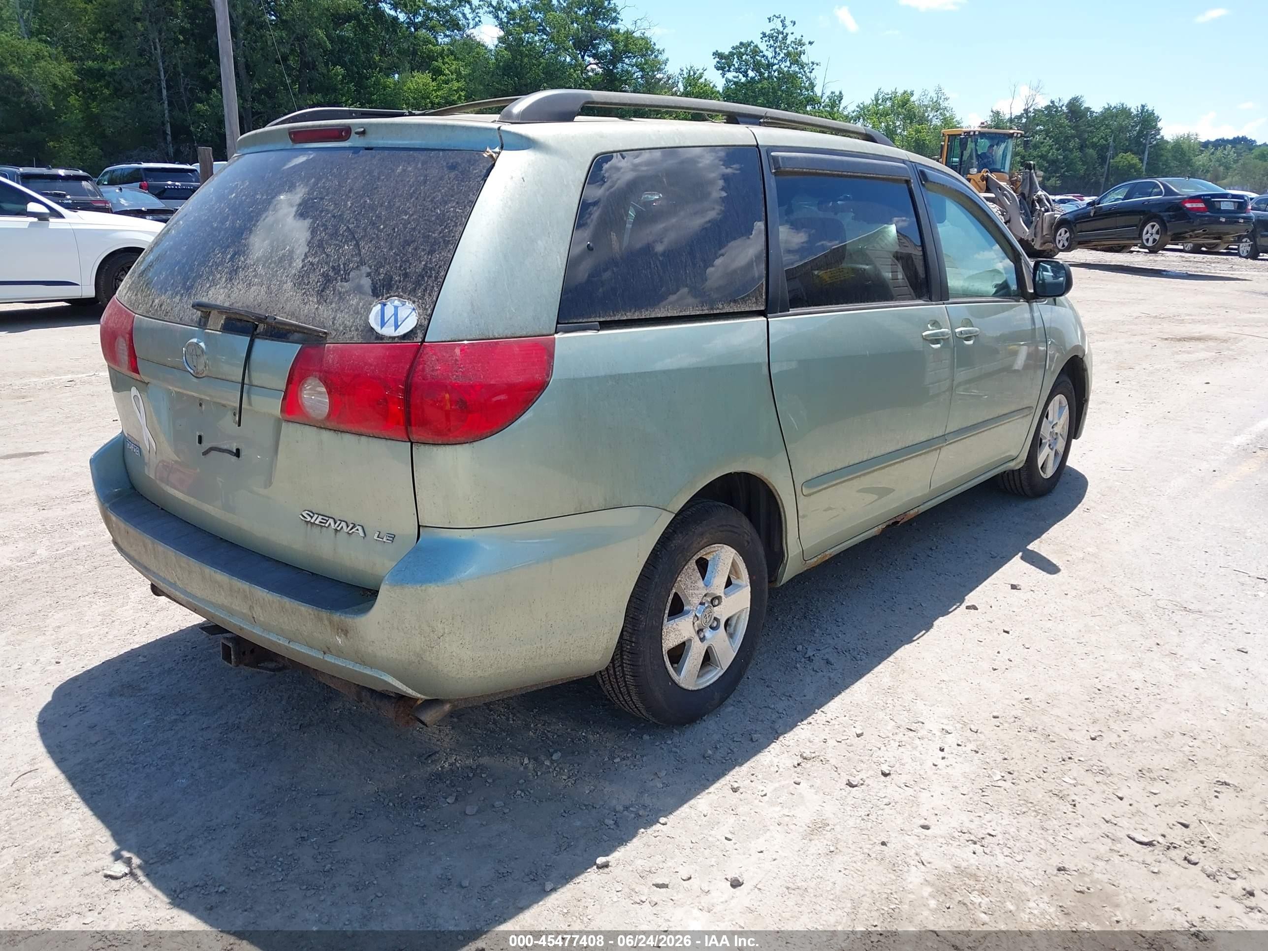 2008 Toyota Sienna Le Green vin: 5TDZK23C38S176701