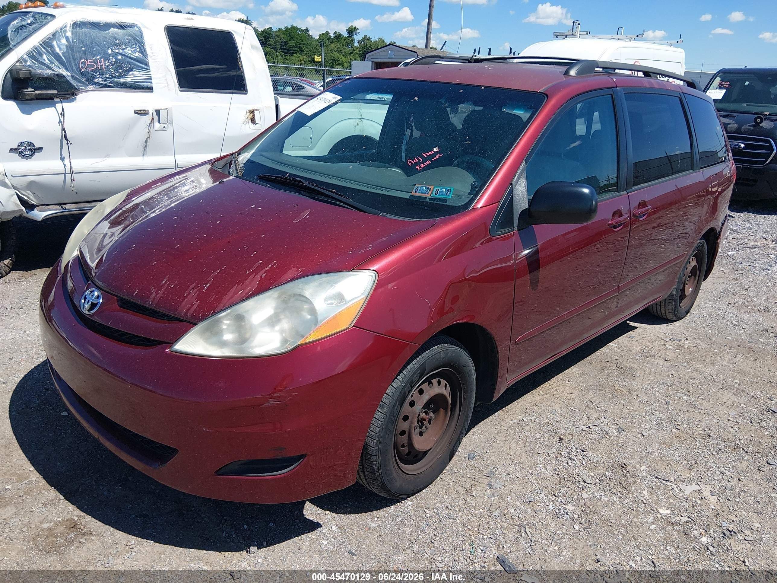 2009 Toyota Sienna Le Red vin: 5TDZK23C39S246523
