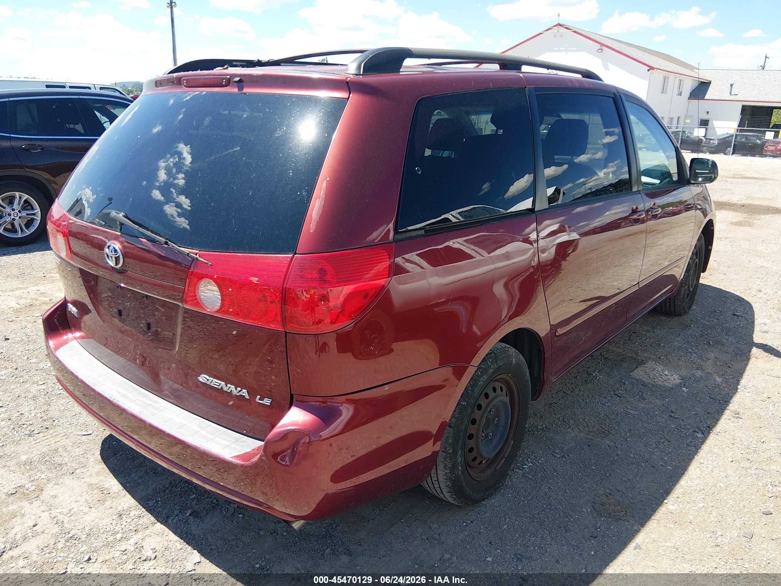 2009 Toyota Sienna Le Red vin: 5TDZK23C39S246523