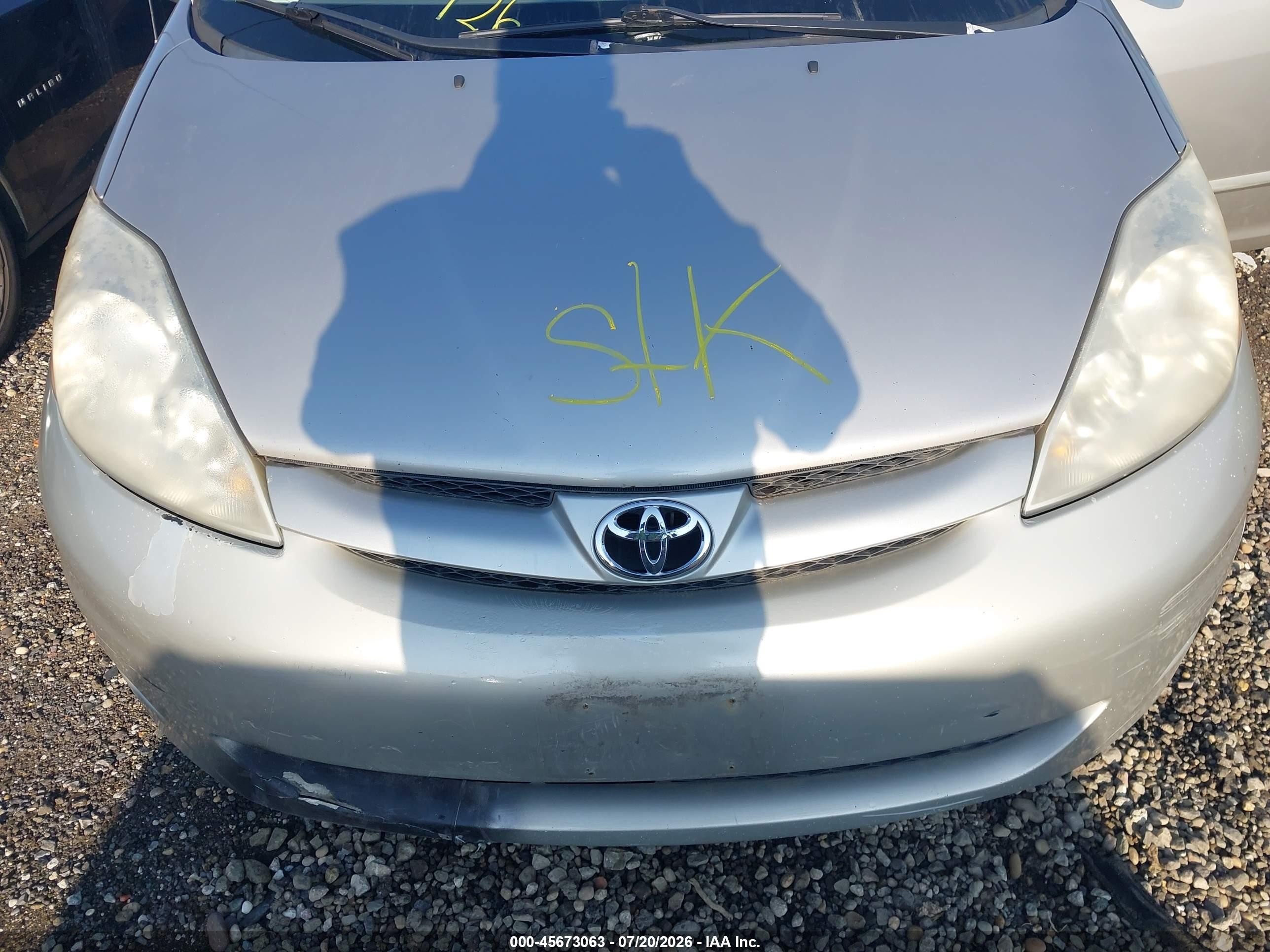 2009 Toyota Sienna Le Серый vin: 5TDZK23C39S263452