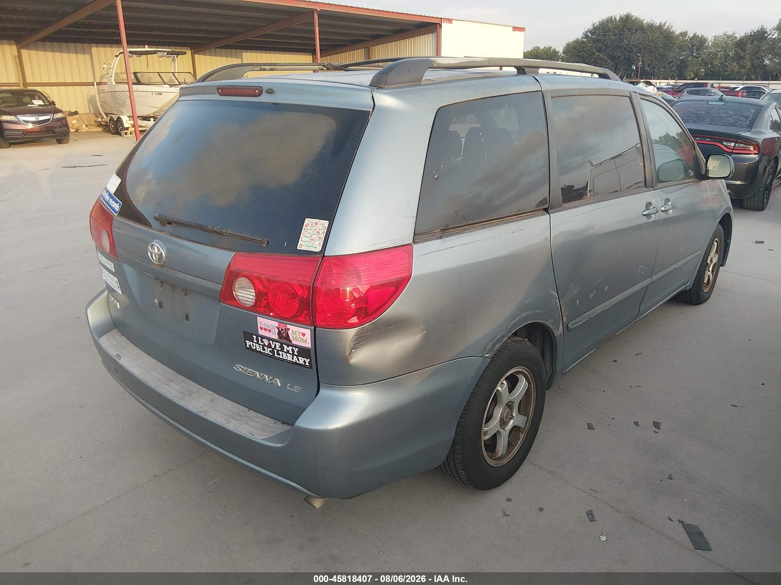 2007 Toyota Sienna Le Blue vin: 5TDZK23C47S026739