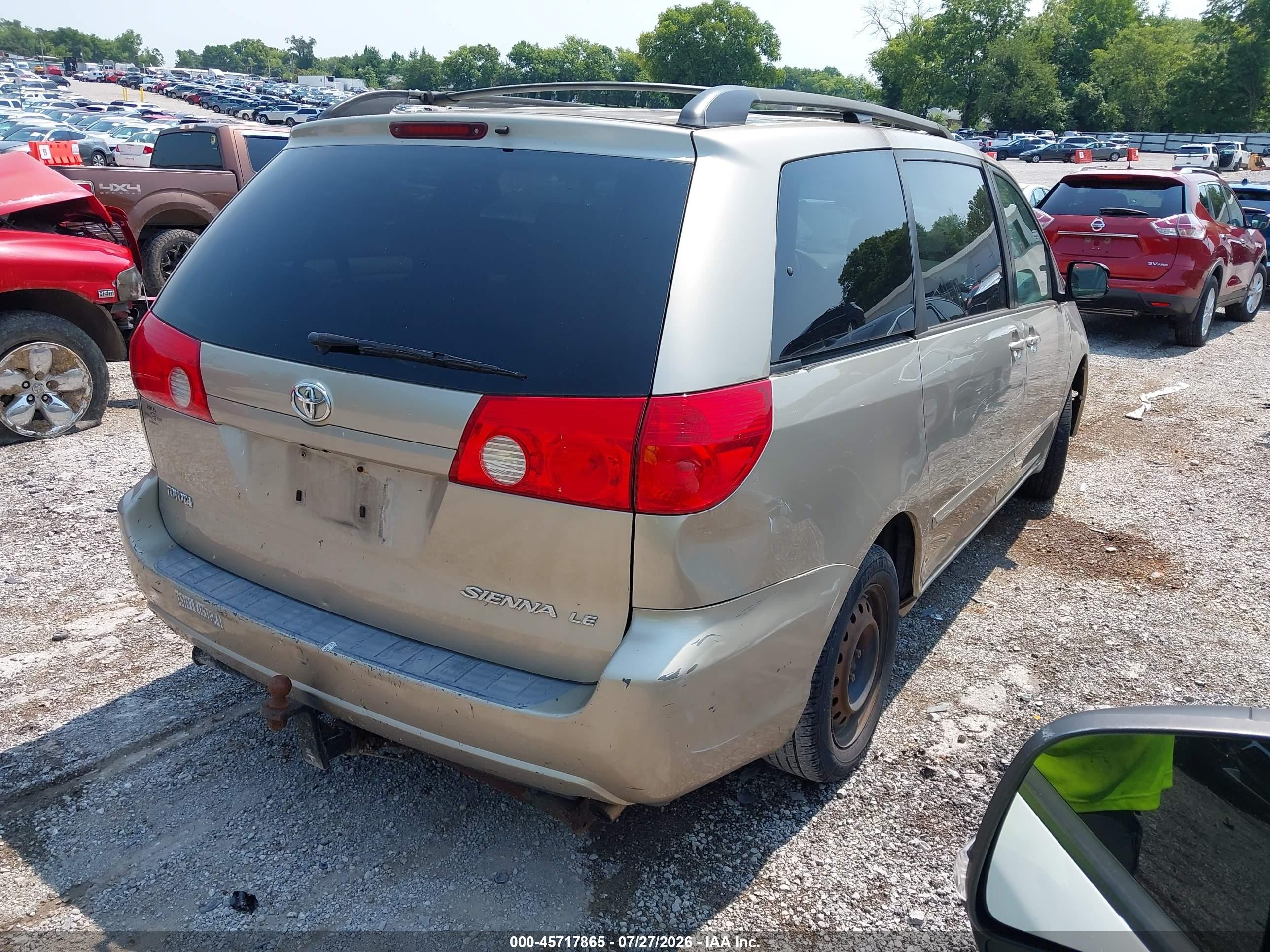 2007 Toyota Sienna Le Beige vin: 5TDZK23C47S079506