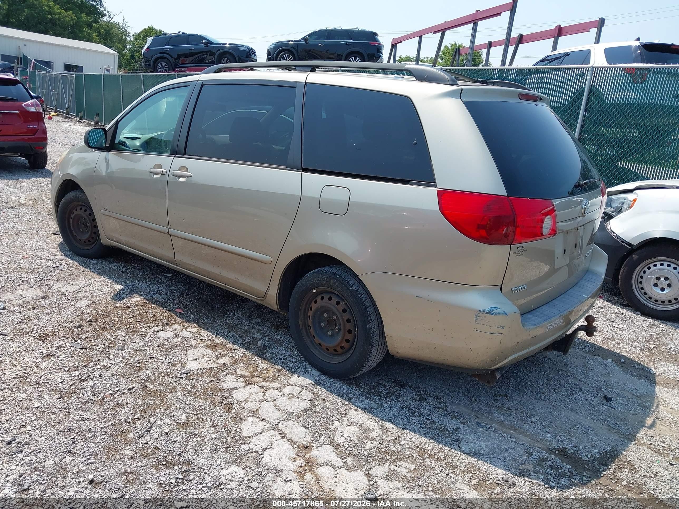2007 Toyota Sienna Le Beige vin: 5TDZK23C47S079506