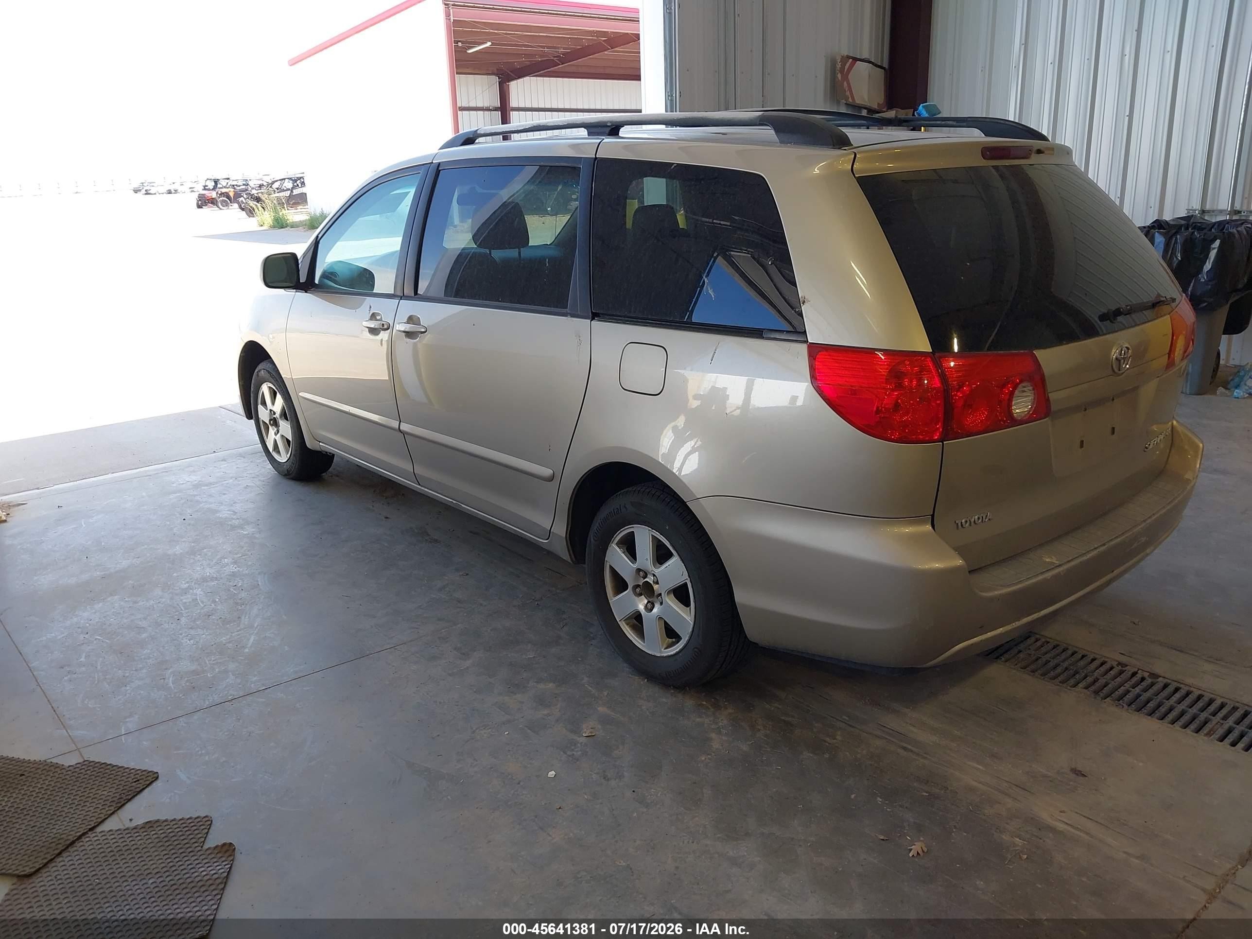 2007 Toyota Sienna Le Beige vin: 5TDZK23C47S081756