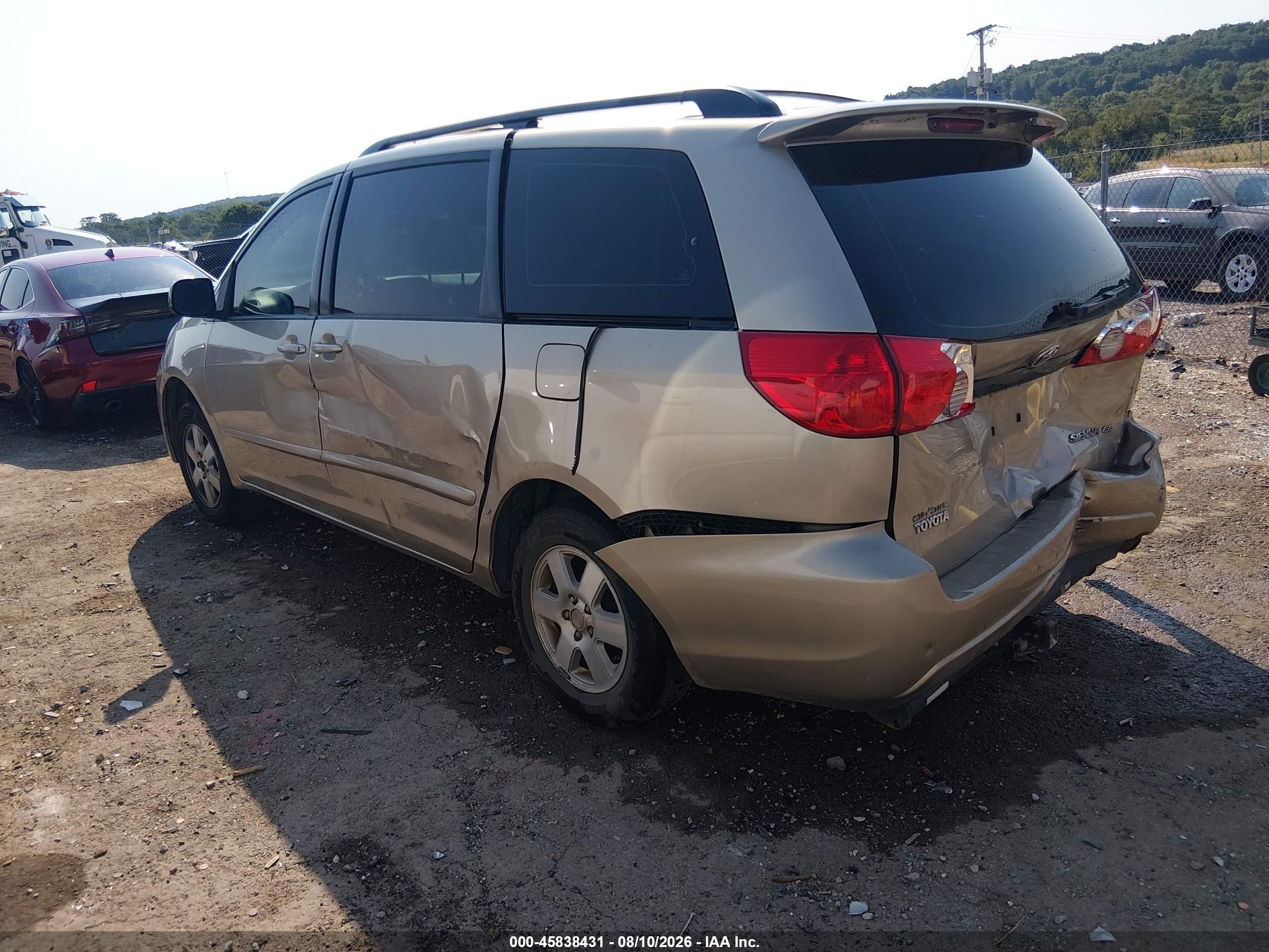 2008 Toyota Sienna Ce Tan vin: 5TDZK23C48S124414