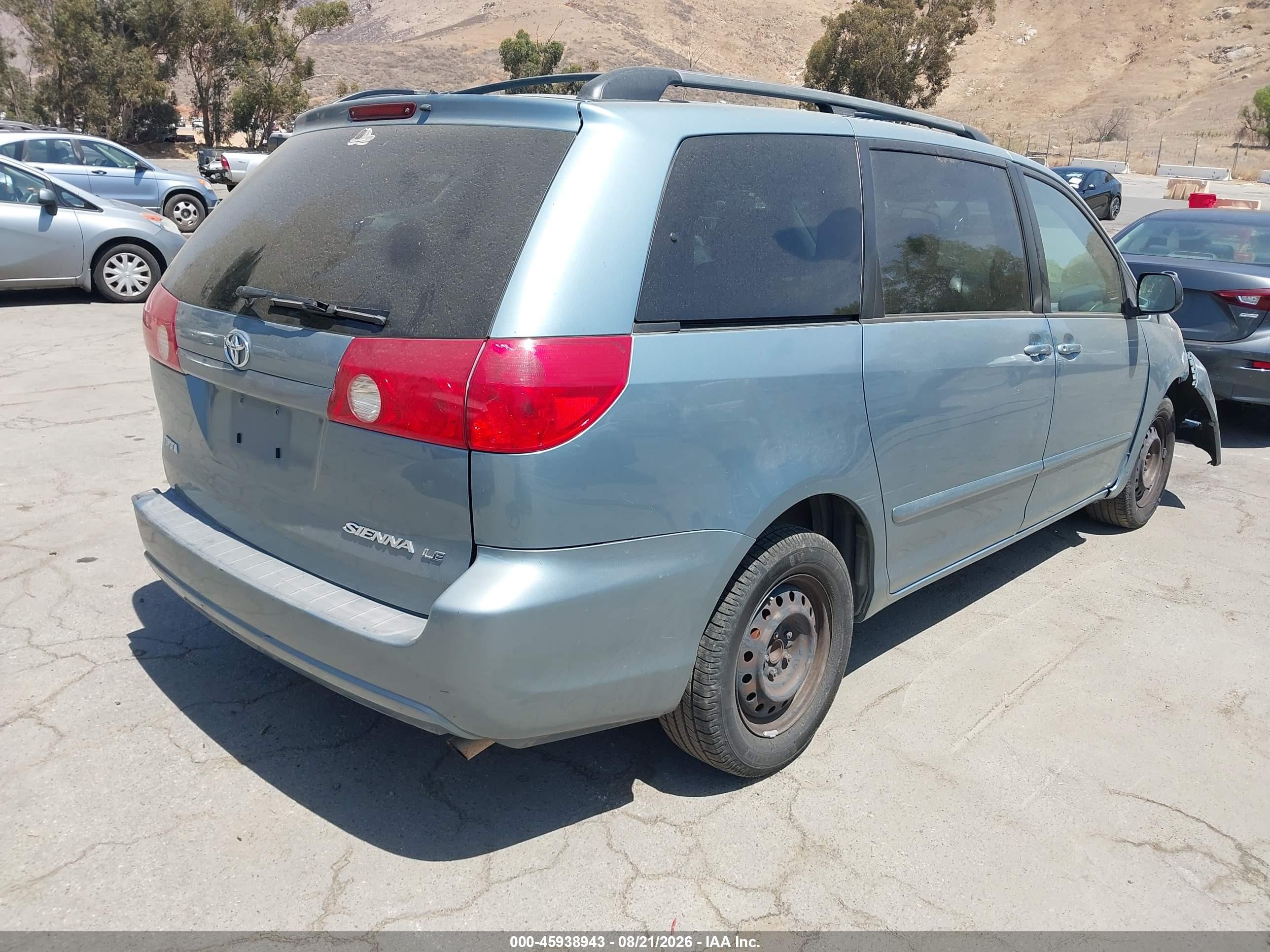 2008 Toyota Sienna Le Silver vin: 5TDZK23C48S165965
