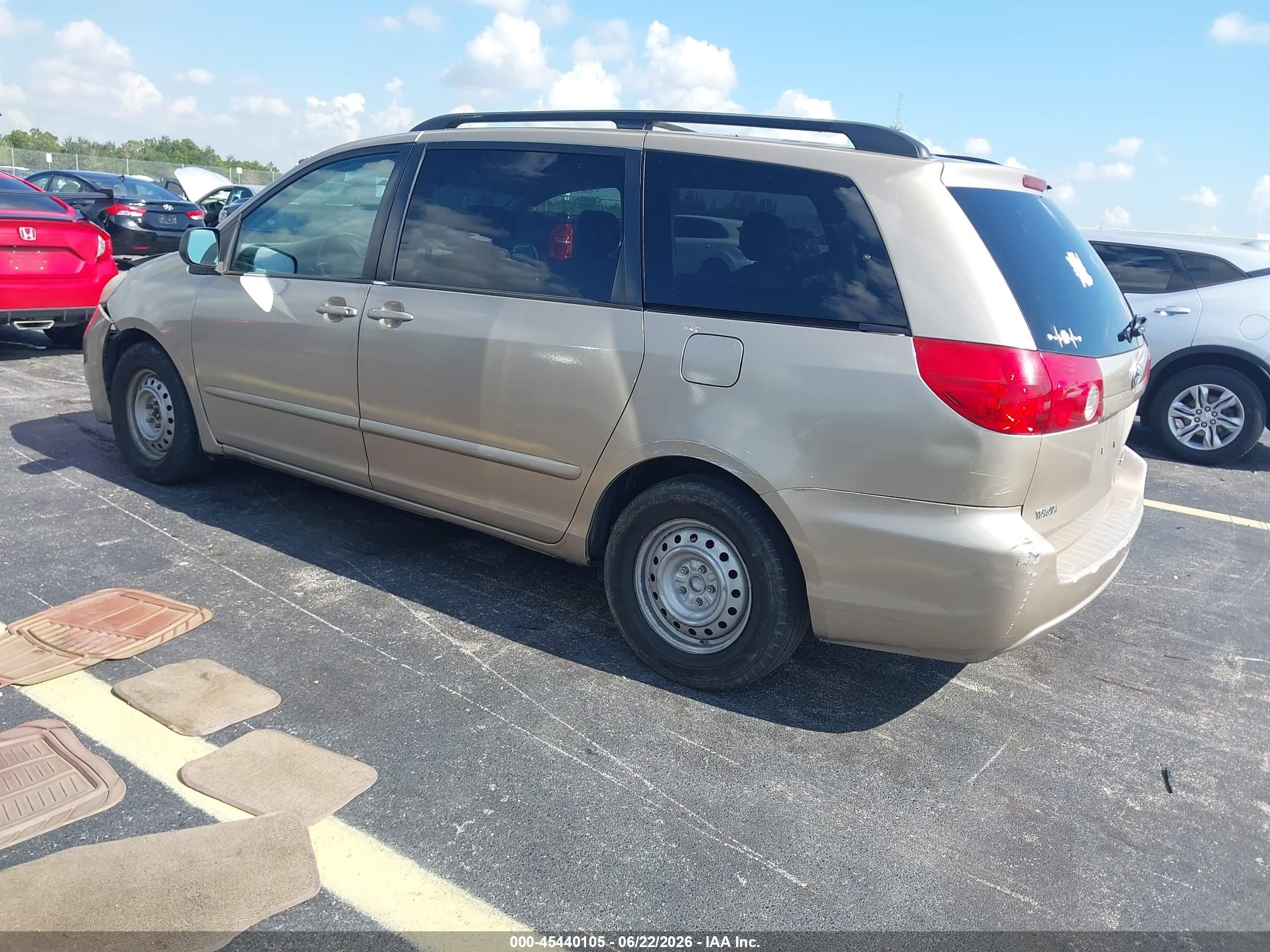 2008 Toyota Sienna Le Gold vin: 5TDZK23C48S192969