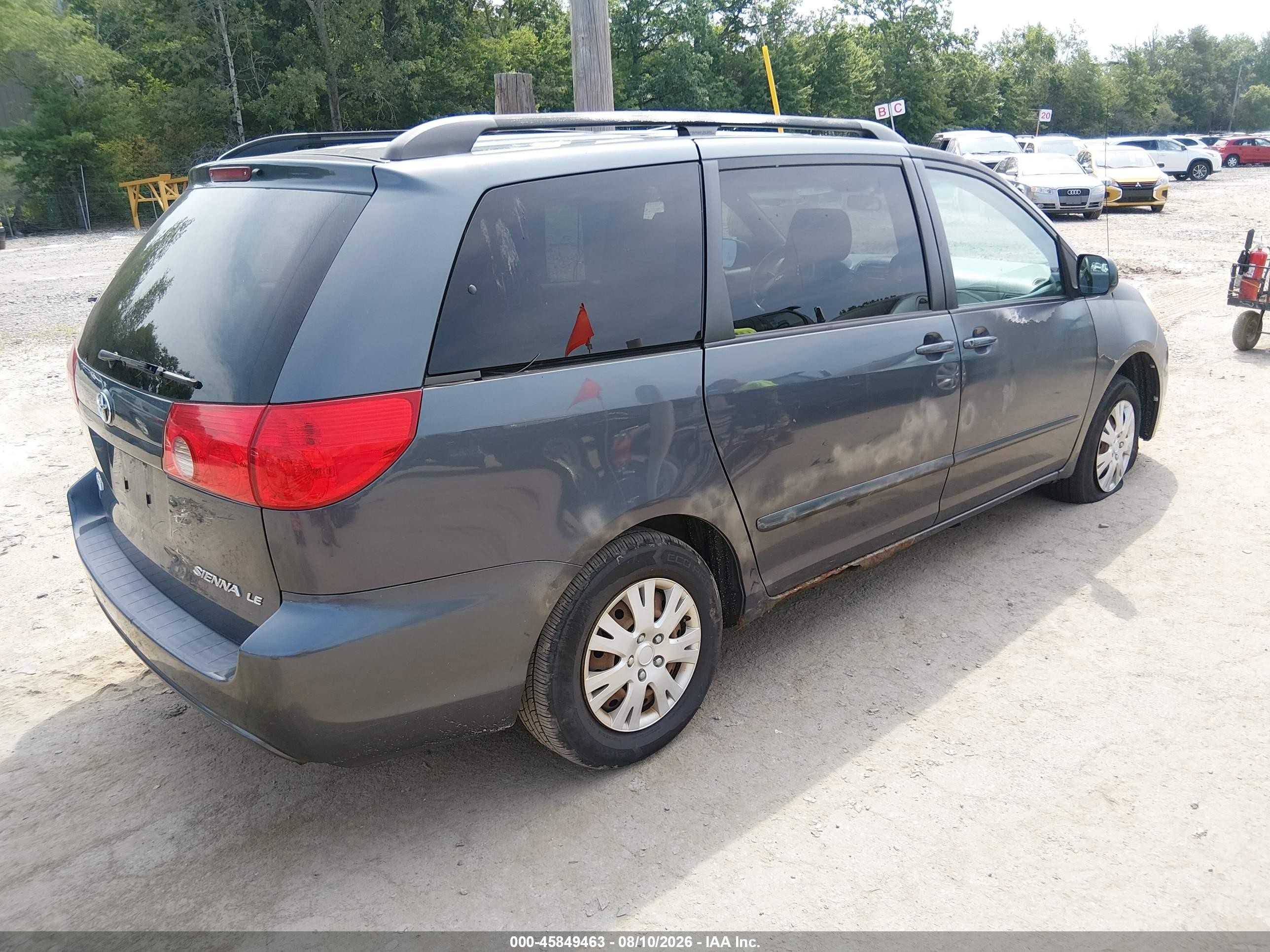 2008 Toyota Sienna Le Light Blue vin: 5TDZK23C48S206630