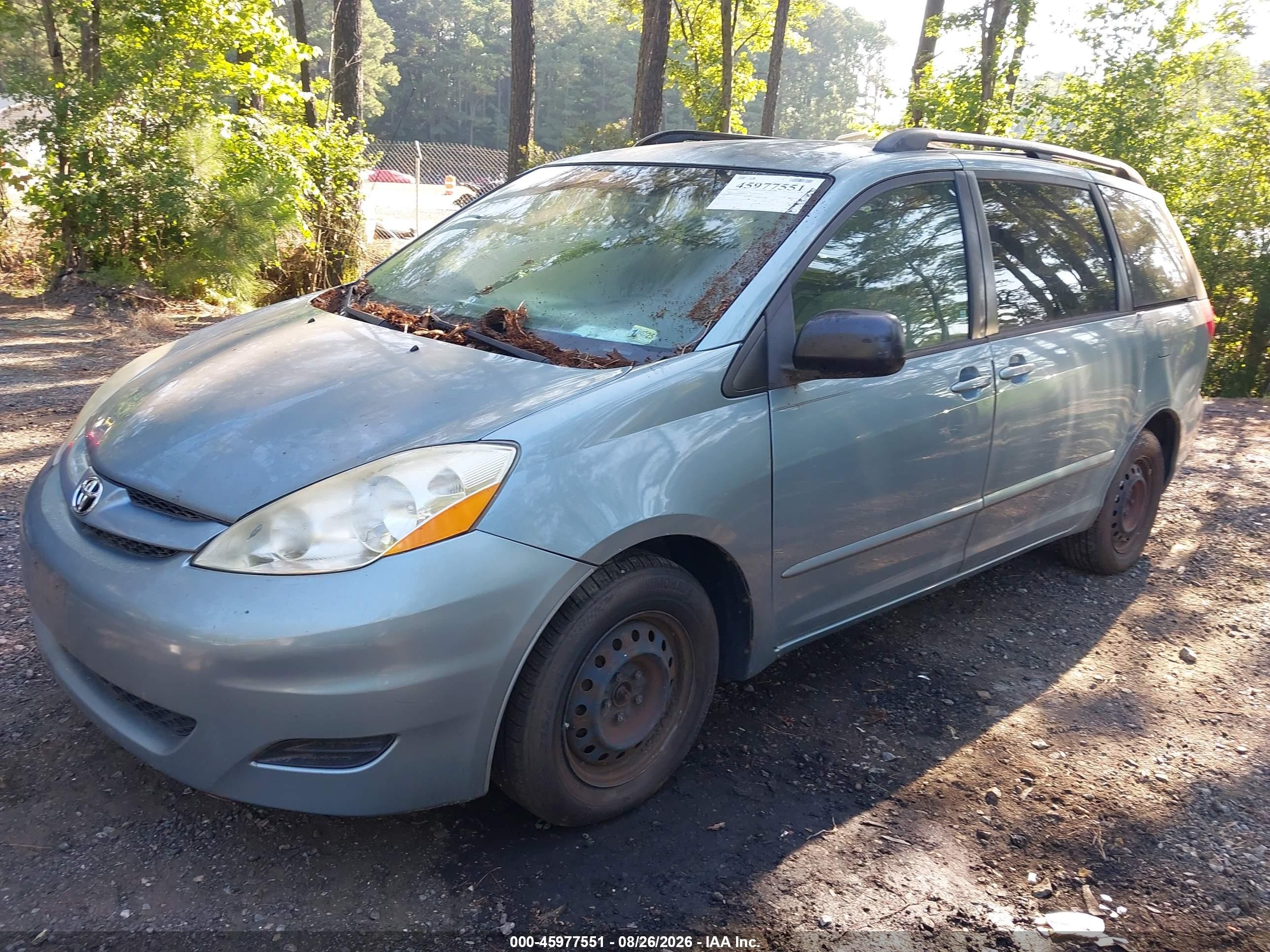 2009 Toyota Sienna Le Light Blue vin: 5TDZK23C49S240519