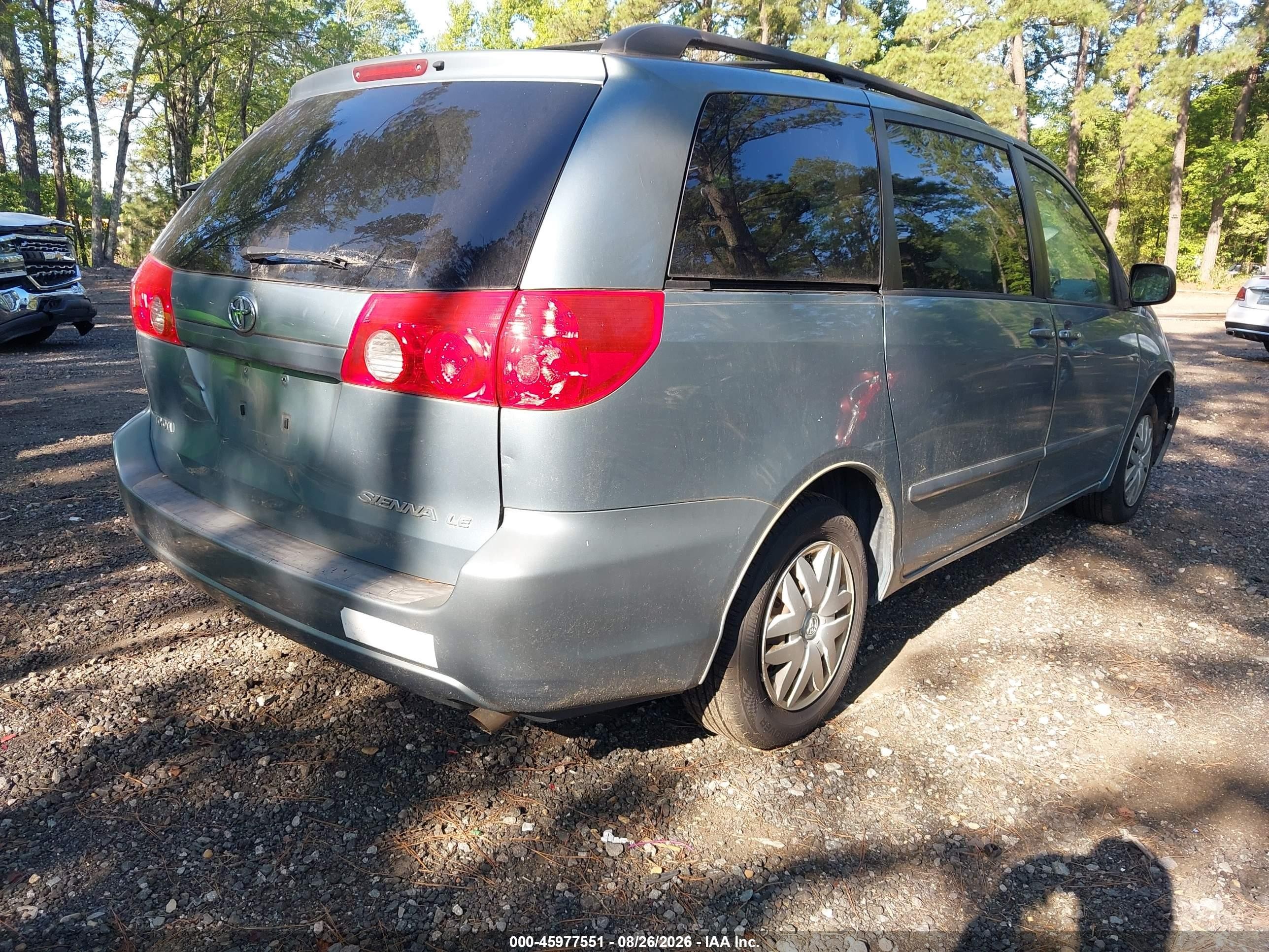 2009 Toyota Sienna Le Light Blue vin: 5TDZK23C49S240519