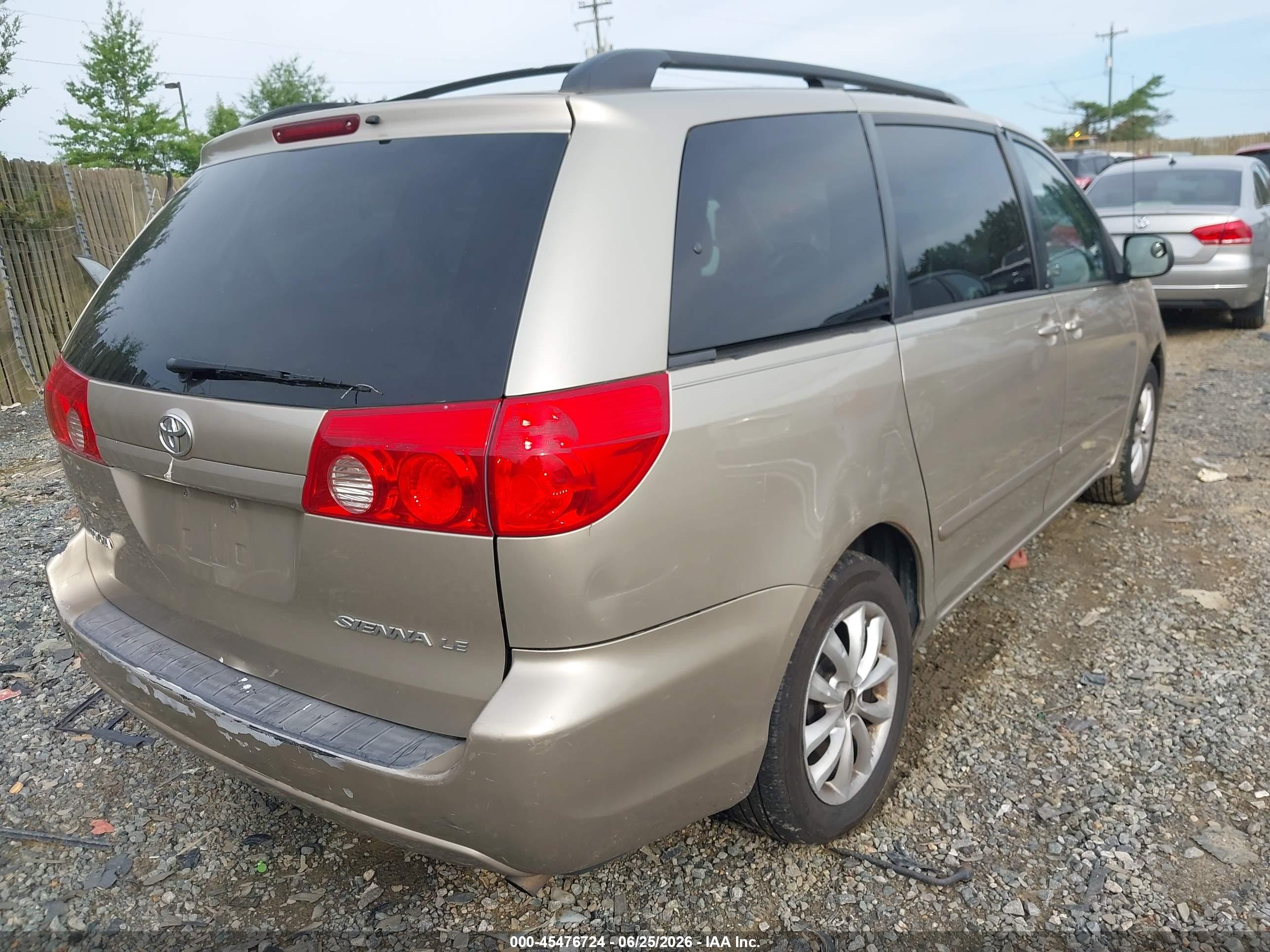 2009 Toyota Sienna Le Beige vin: 5TDZK23C49S283418