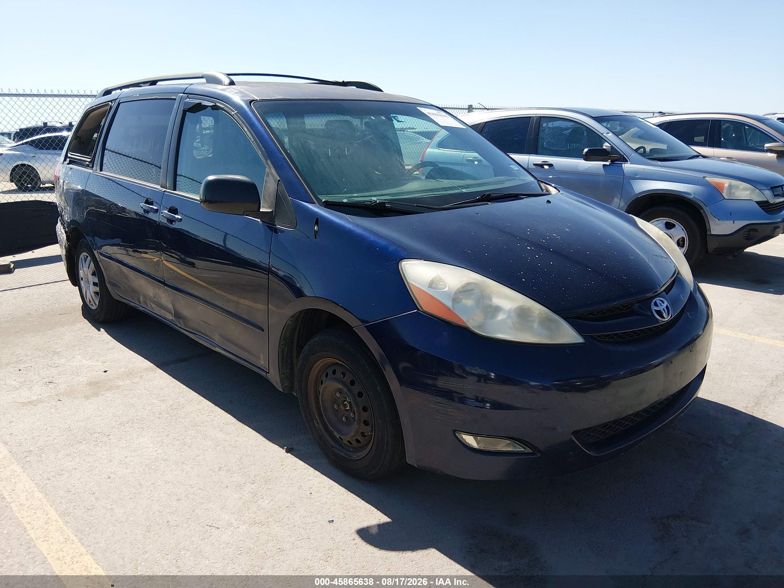 2007 Toyota Sienna Le Dark Blue vin: 5TDZK23C57S005169