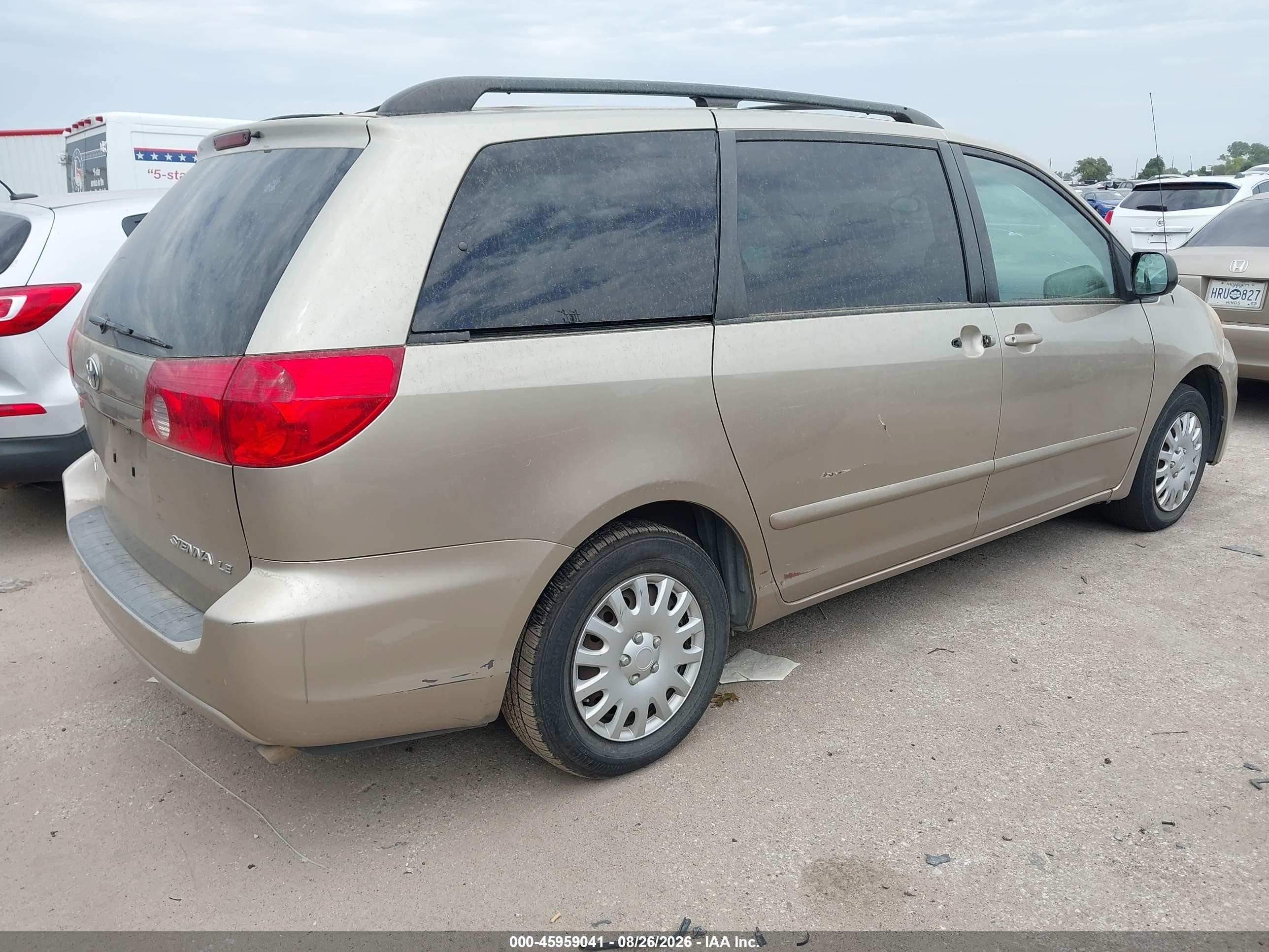 2007 Toyota Sienna Le Gold vin: 5TDZK23C57S018617