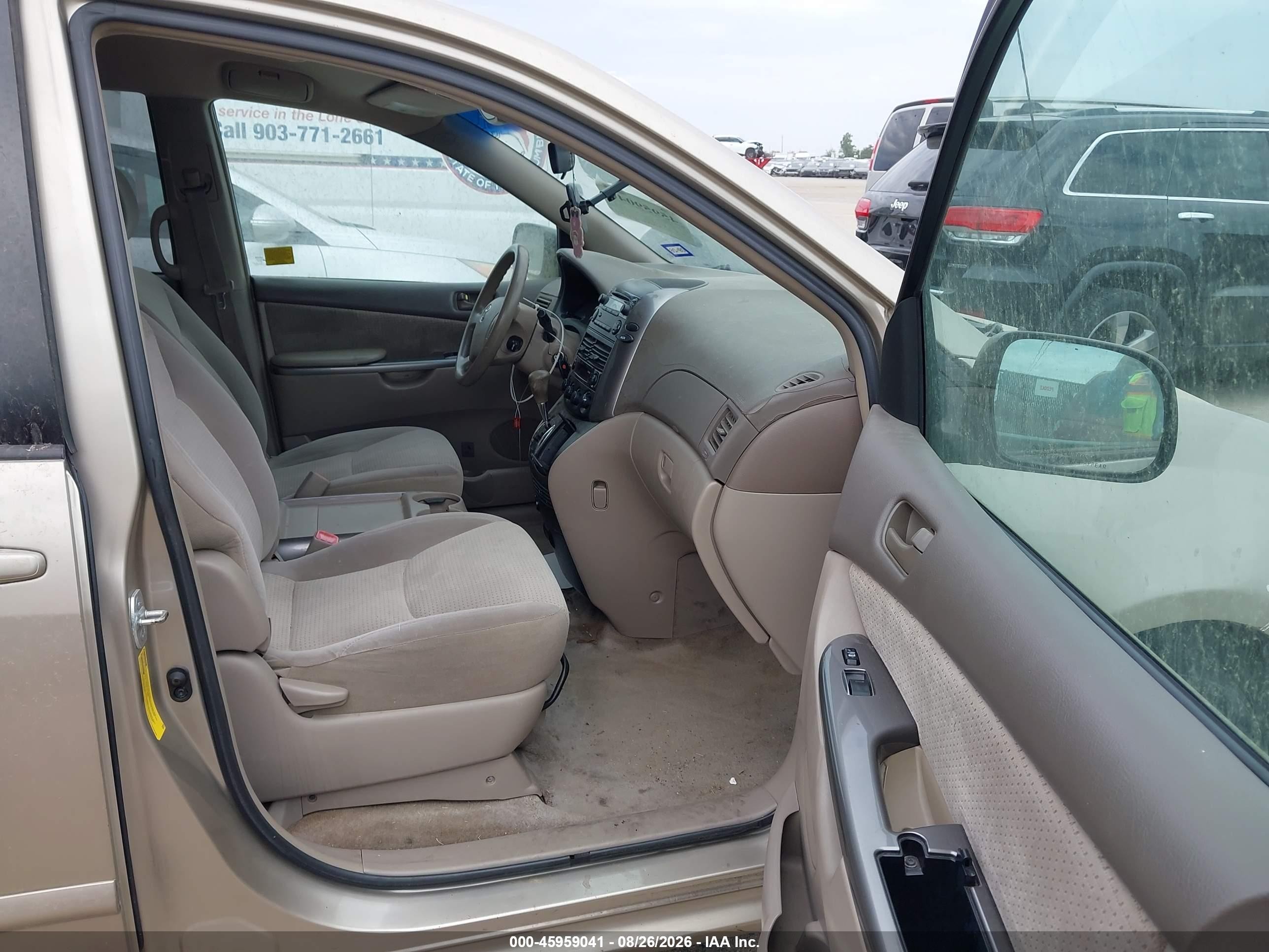 2007 Toyota Sienna Le Gold vin: 5TDZK23C57S018617