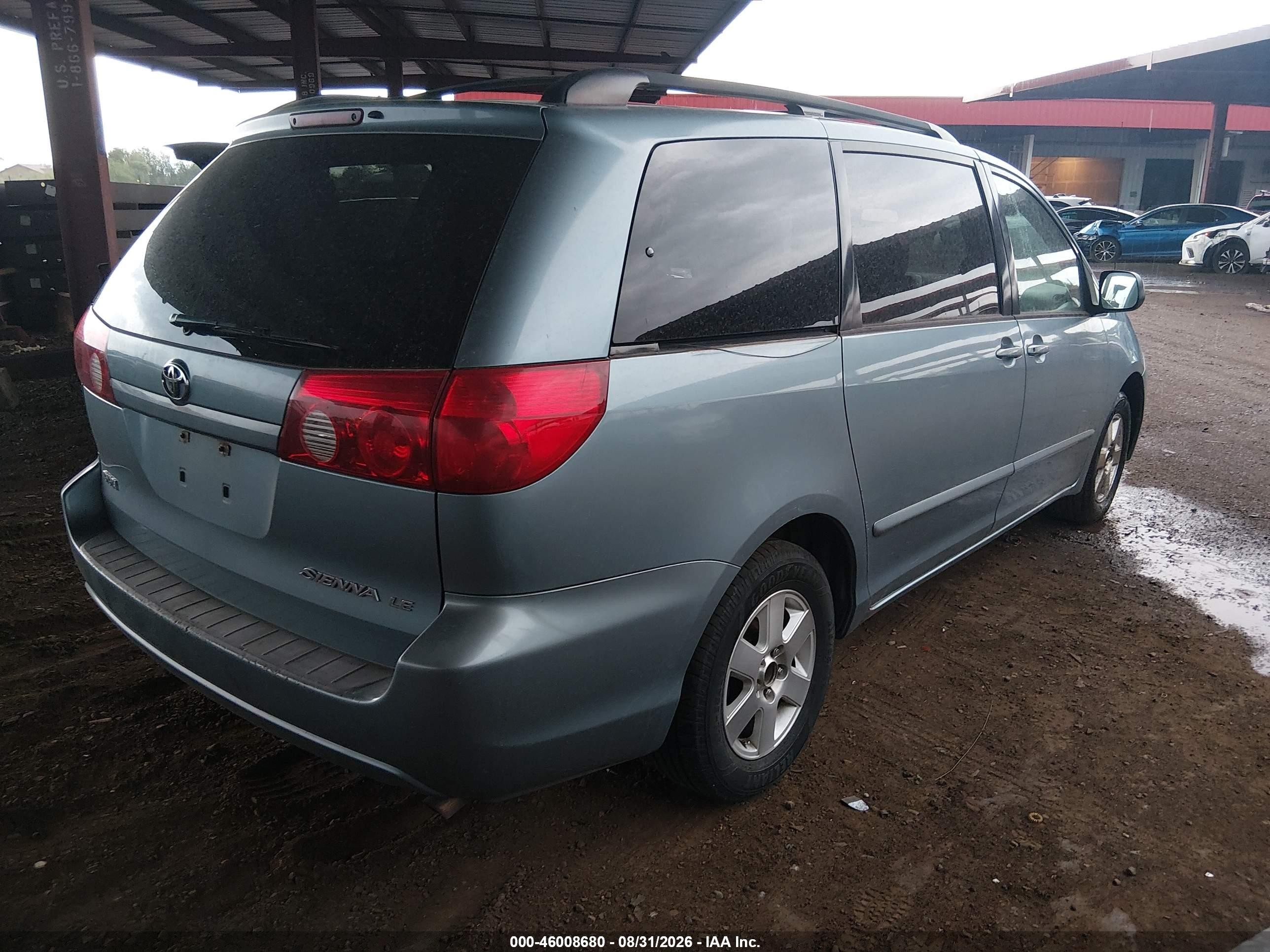2007 Toyota Sienna Le Blue vin: 5TDZK23C57S074797