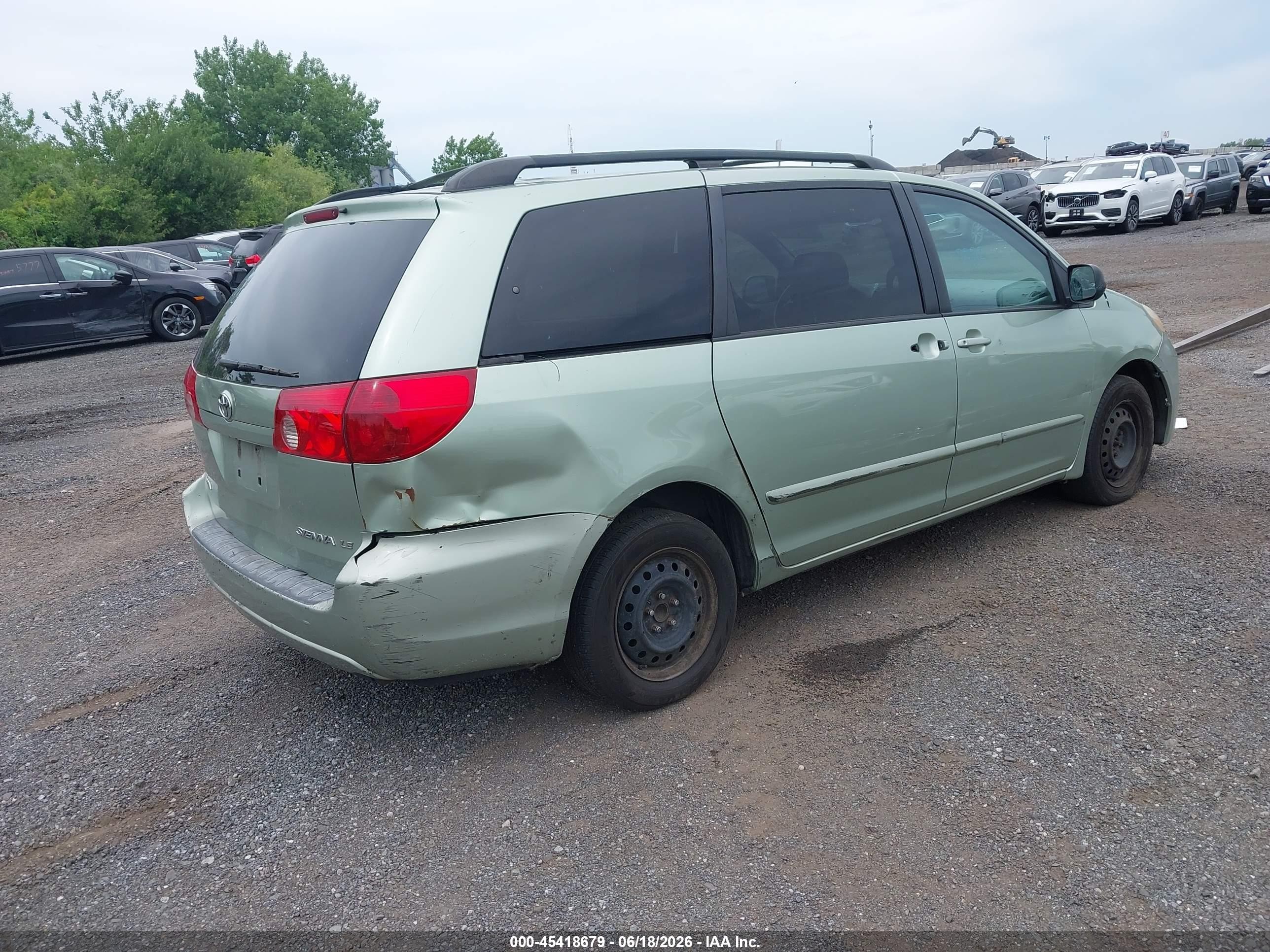 2008 Toyota Sienna Le Зеленый vin: 5TDZK23C58S100932