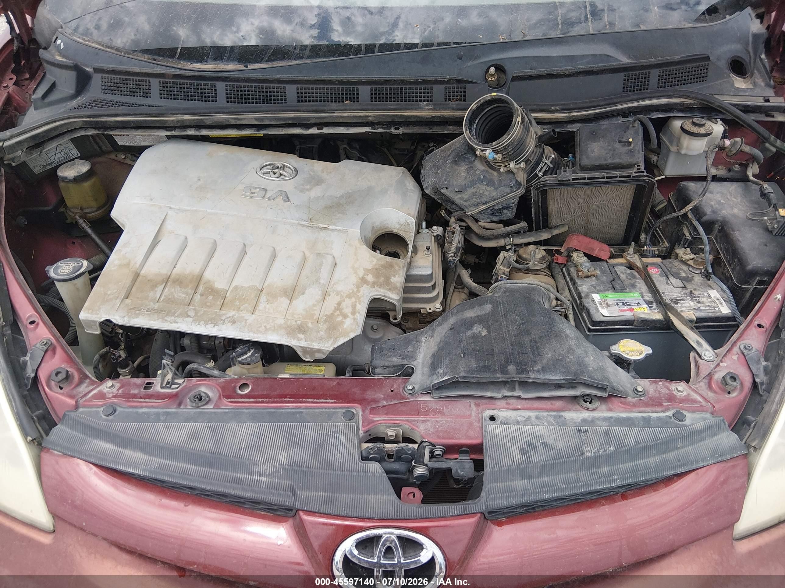 2008 Toyota Sienna Le Burgundy vin: 5TDZK23C58S111994
