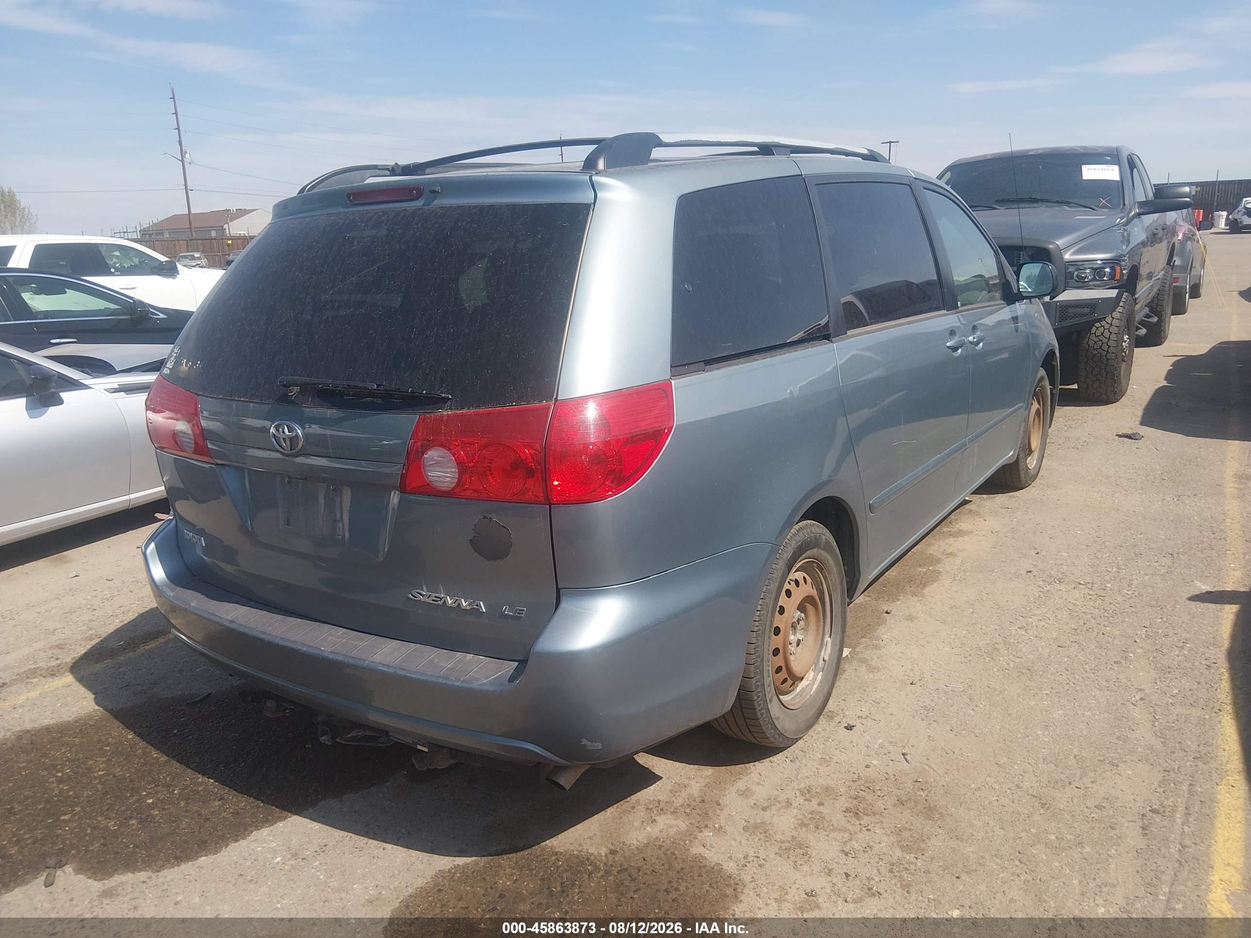 2008 Toyota Sienna Le Синий vin: 5TDZK23C58S118413