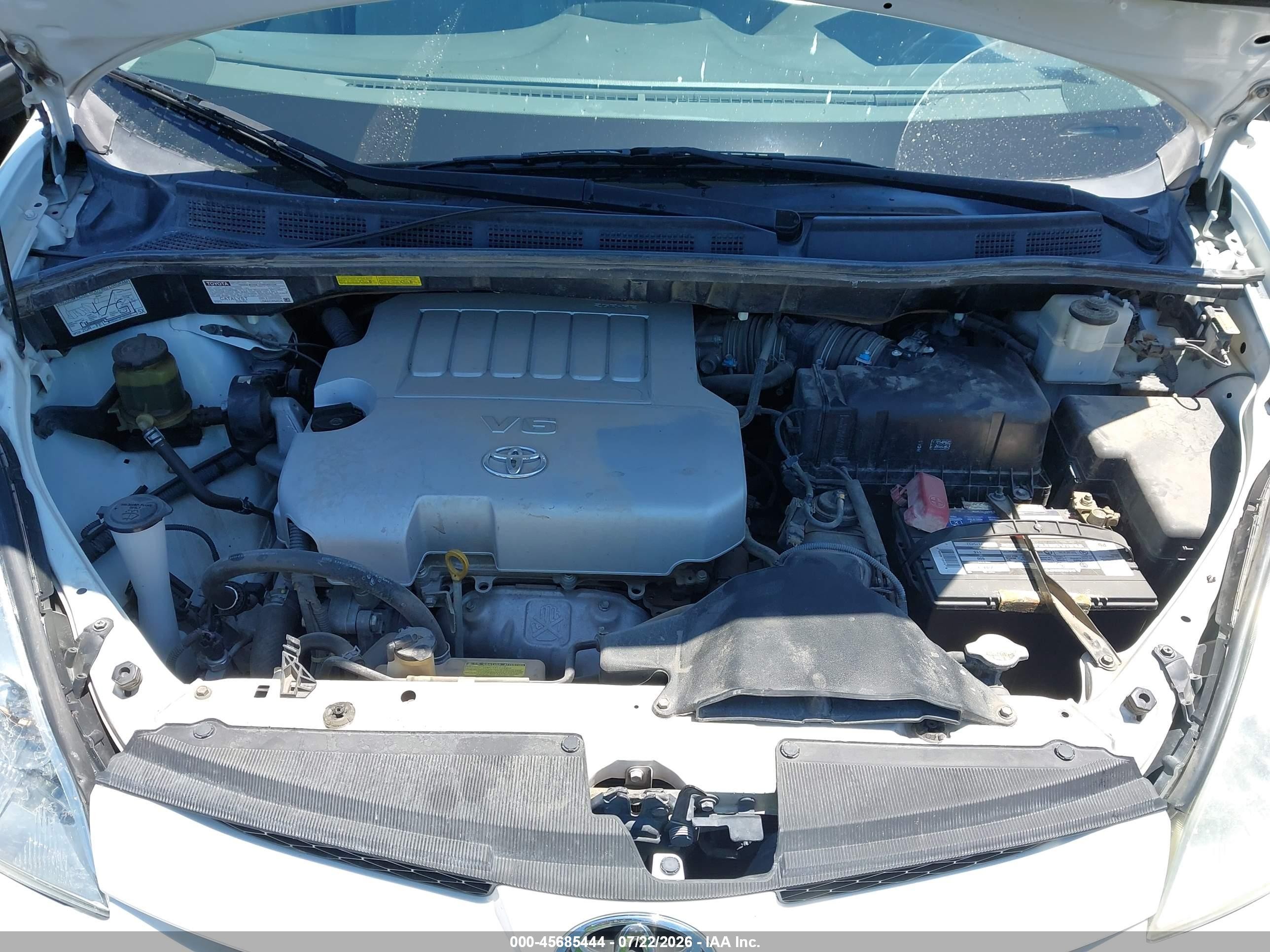 2008 Toyota Sienna Ce White vin: 5TDZK23C58S121344