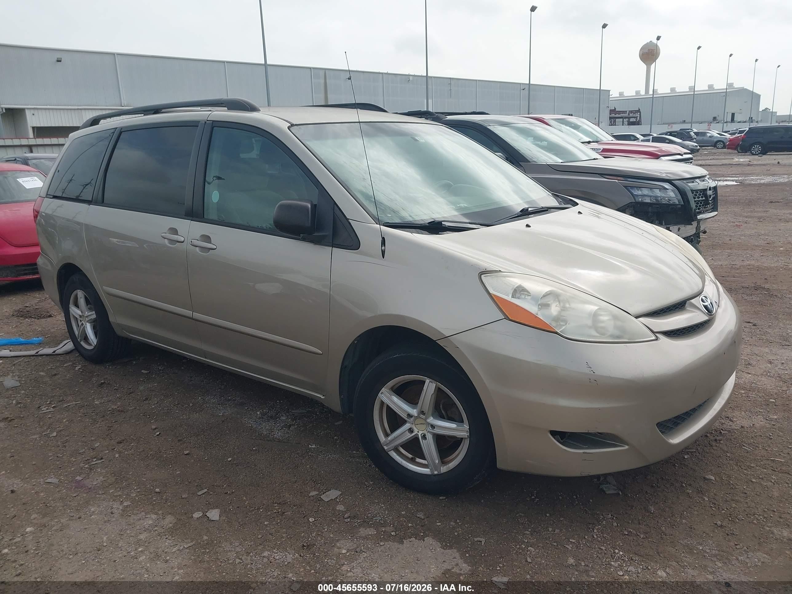 2008 Toyota Sienna Le Gold vin: 5TDZK23C58S122607