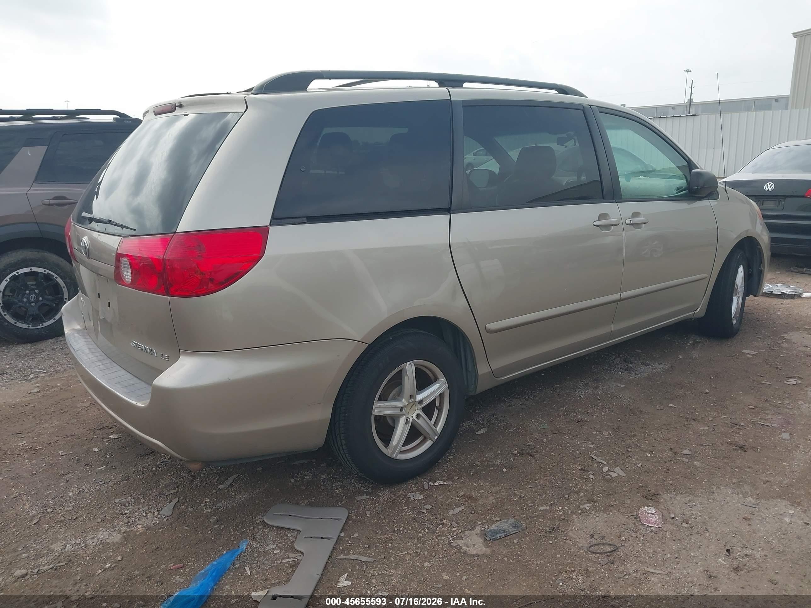 2008 Toyota Sienna Le Gold vin: 5TDZK23C58S122607