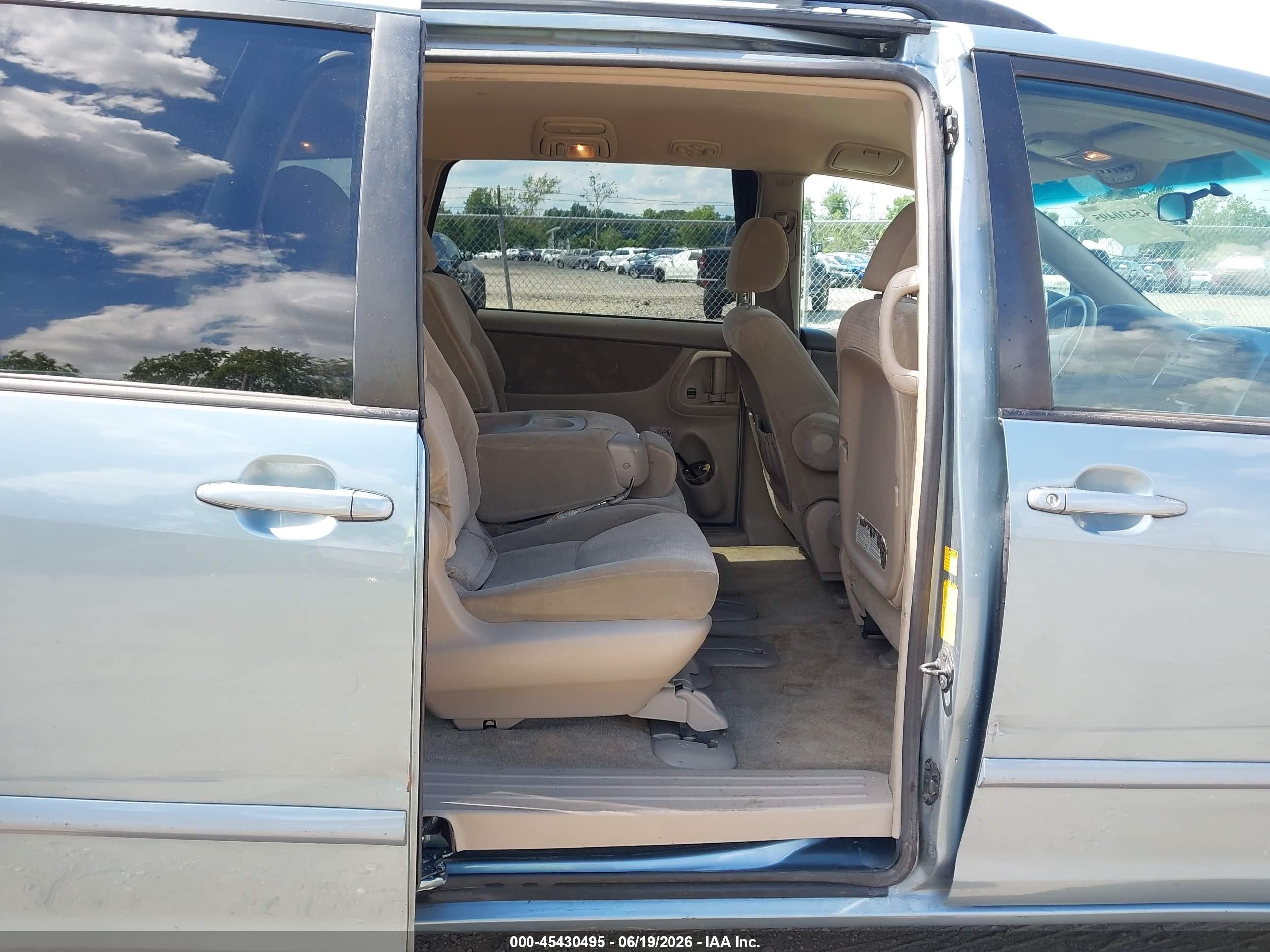 2008 Toyota Sienna Le Light Blue vin: 5TDZK23C58S147054