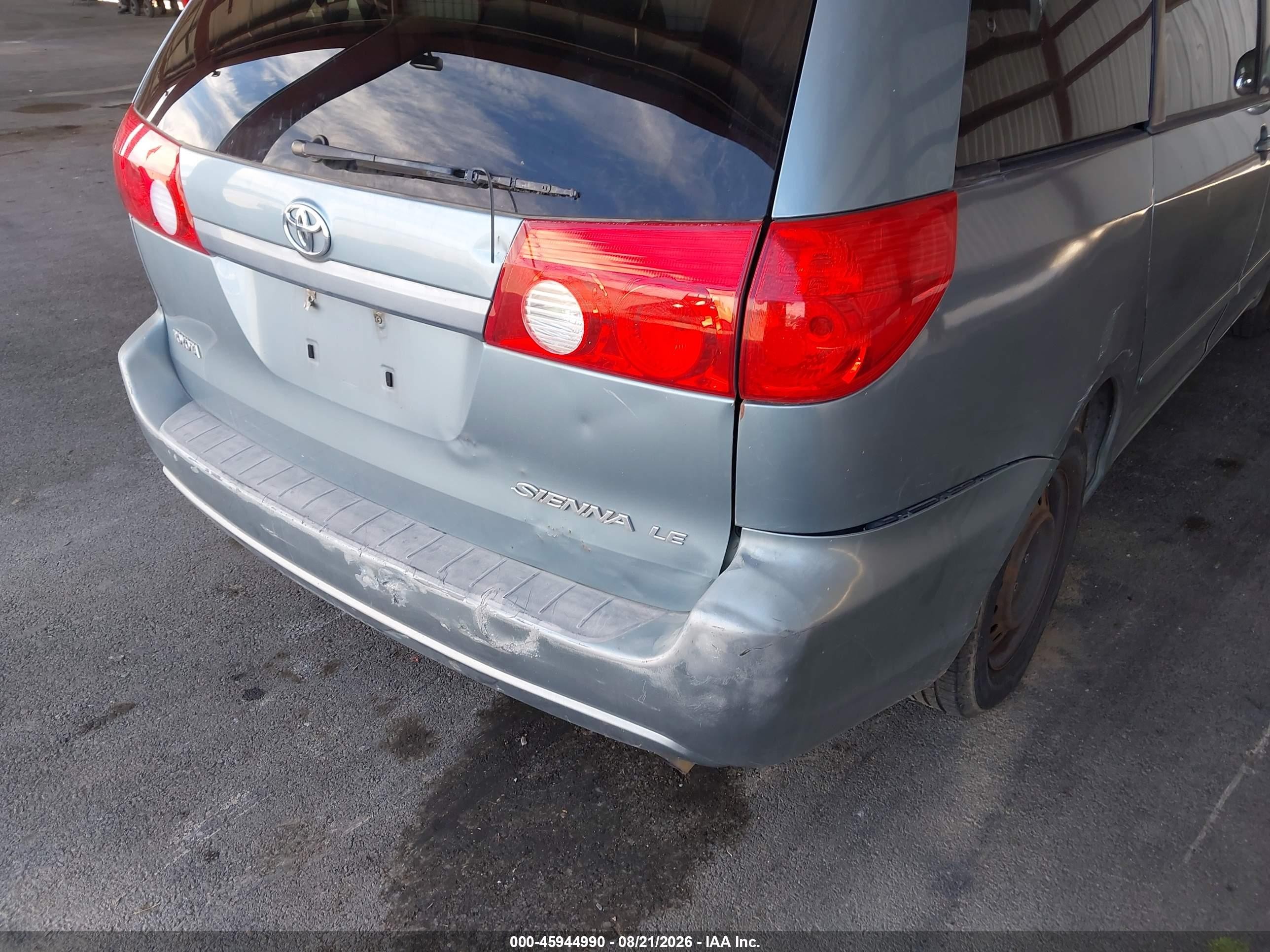 2009 Toyota Sienna Le Blue vin: 5TDZK23C59S263081