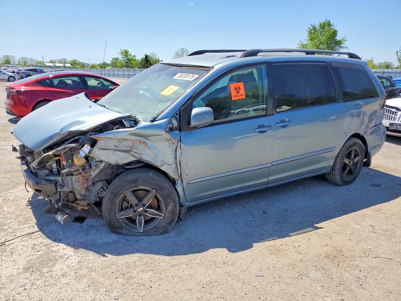2007 Toyota Sienna Ce 7-passenger Синий vin: 5TDZK23C67S021557