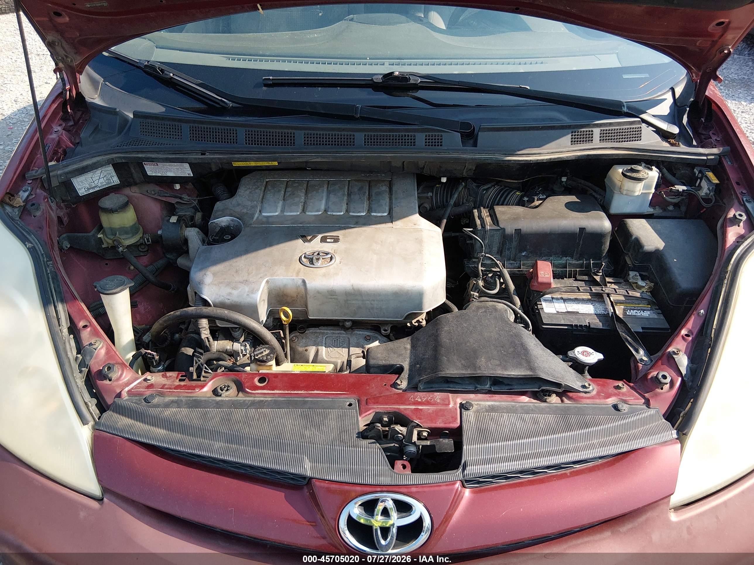 2008 Toyota Sienna Le Red vin: 5TDZK23C68S170830