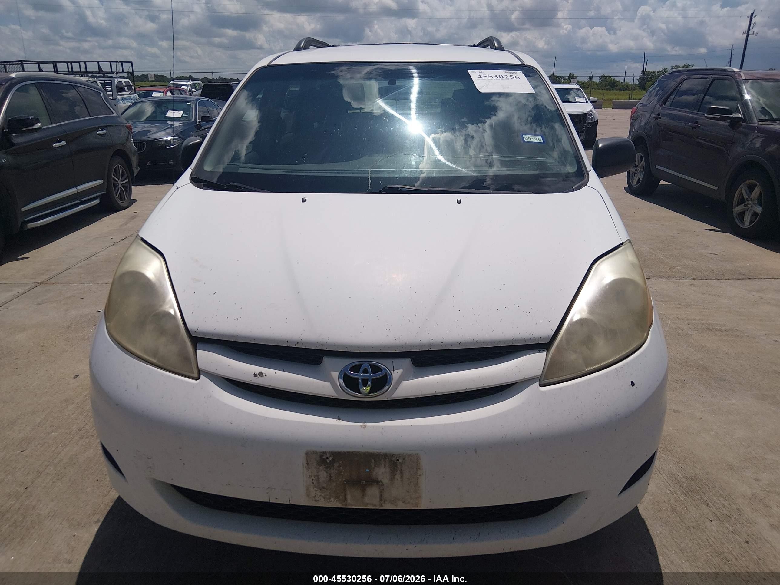 2008 Toyota Sienna Ce White vin: 5TDZK23C68S185859