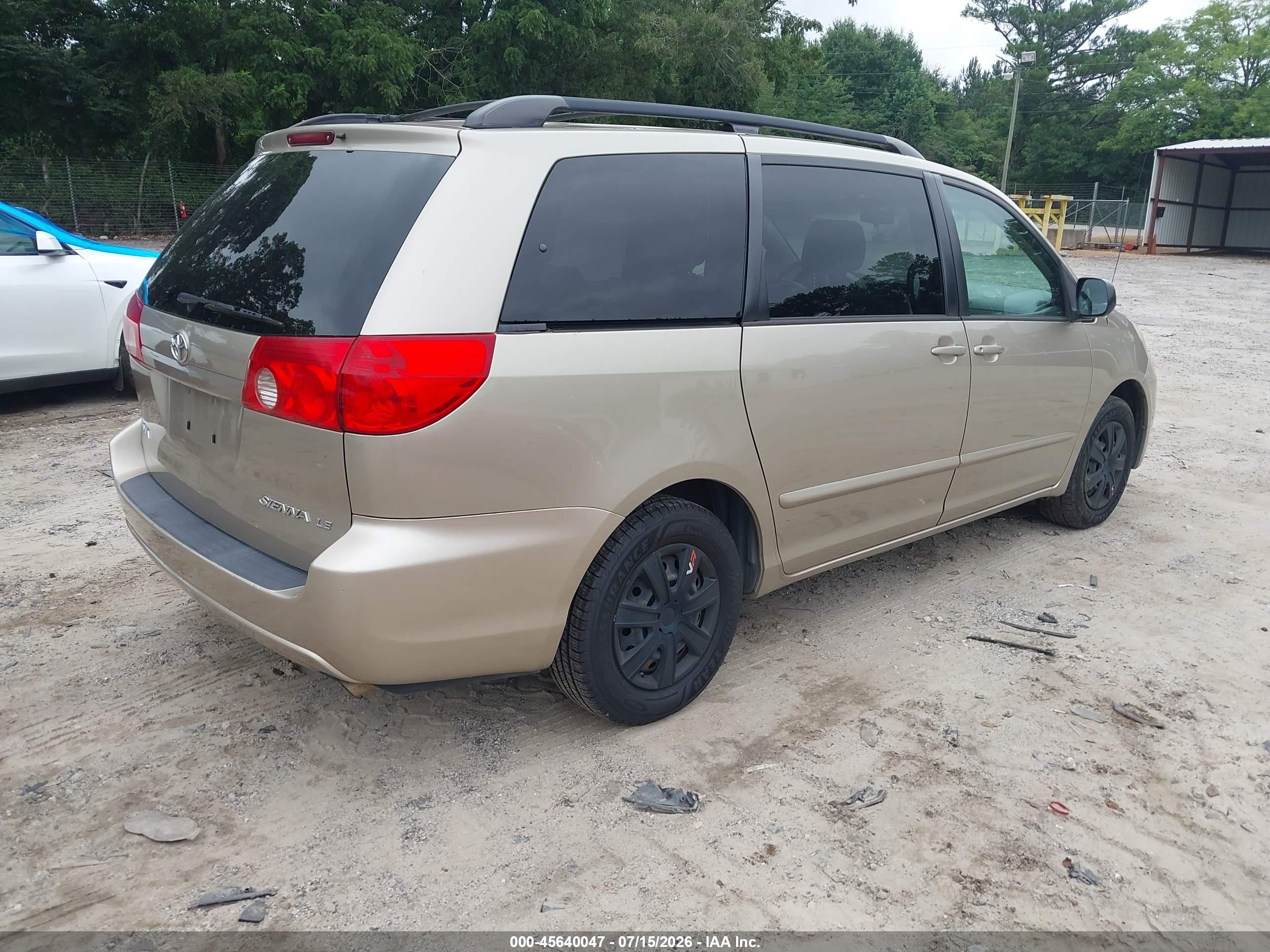 2008 Toyota Sienna Le Beige vin: 5TDZK23C68S222599
