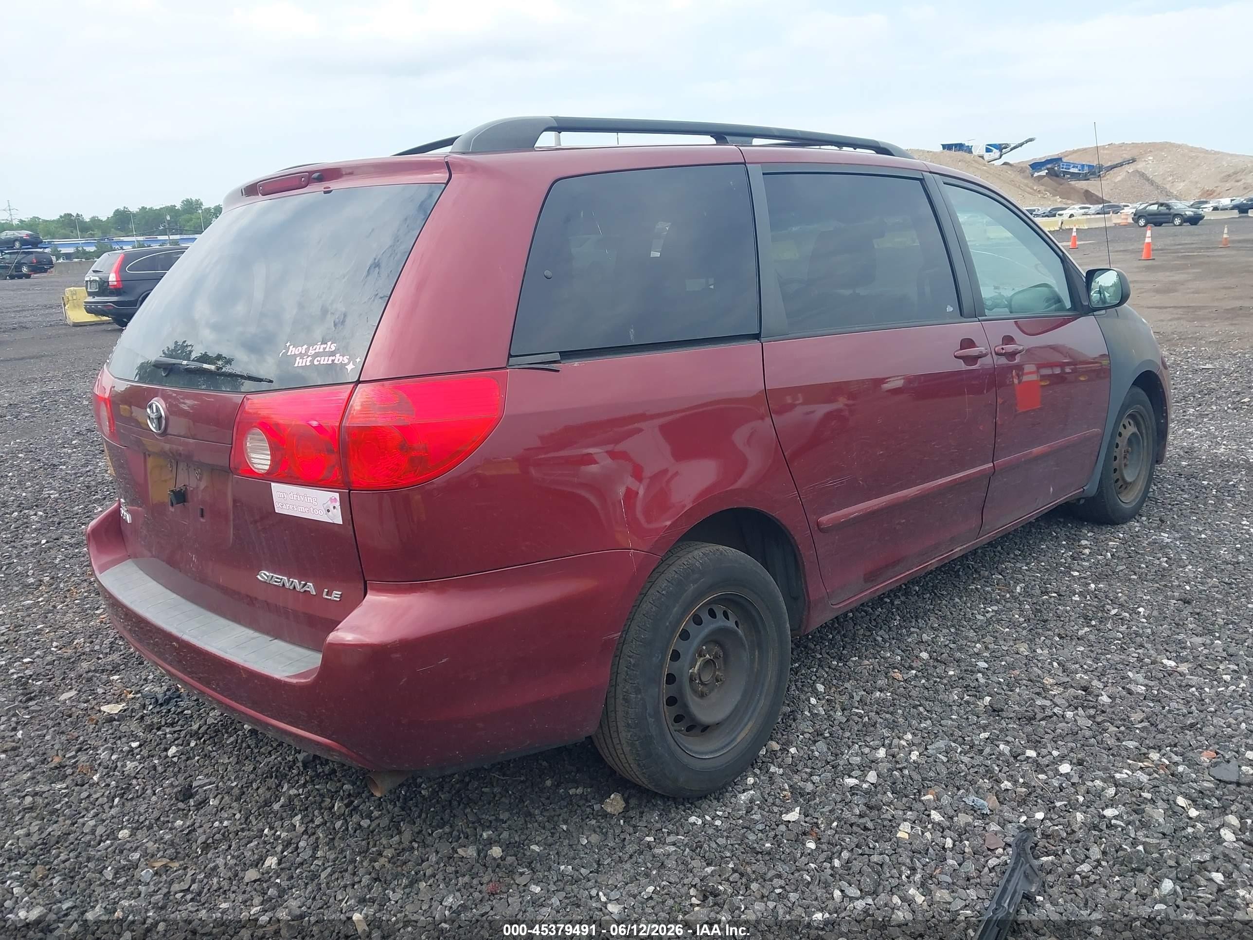 2009 Toyota Sienna Le Красный vin: 5TDZK23C69S254616