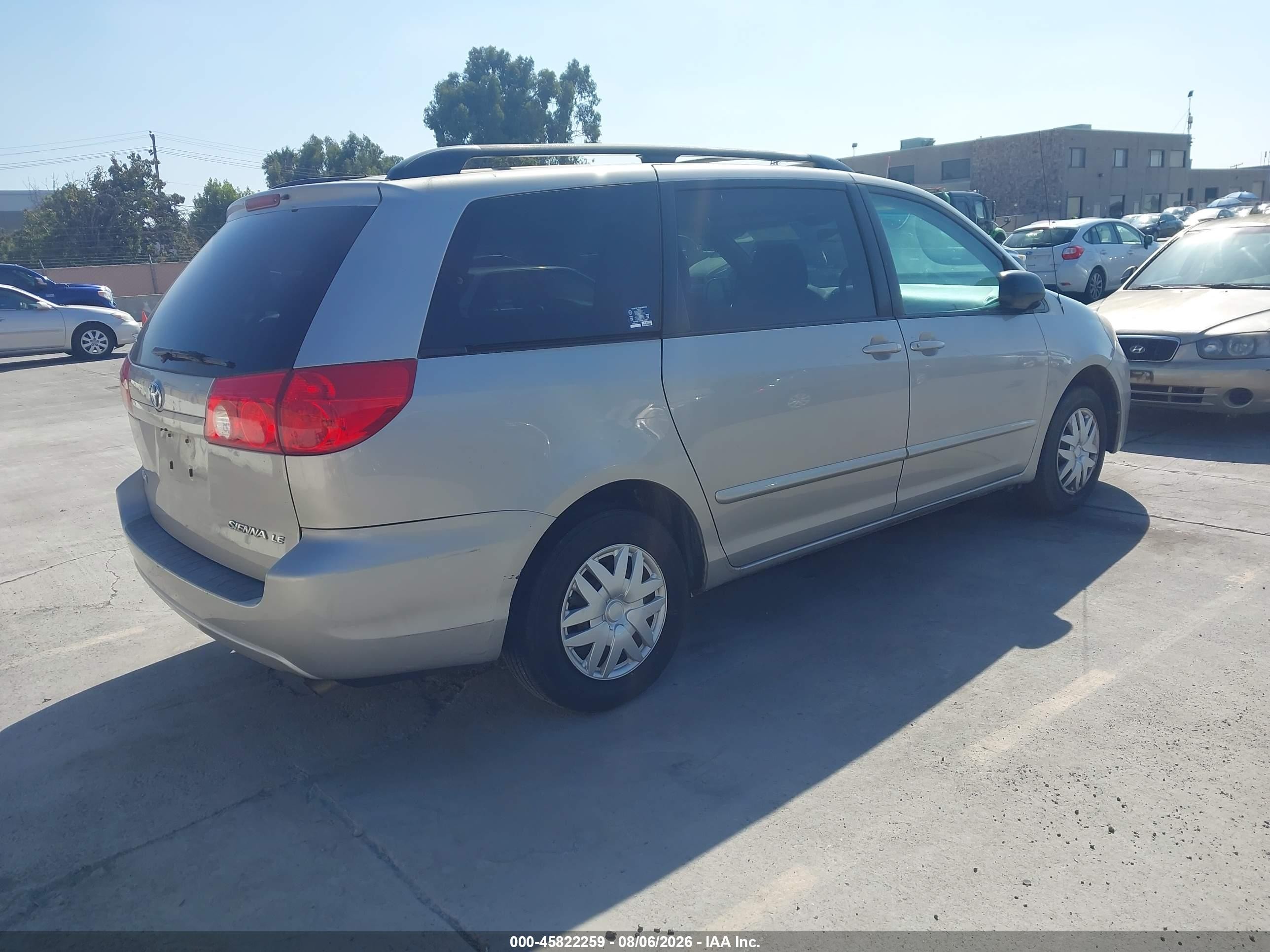 2009 Toyota Sienna Le Gold vin: 5TDZK23C69S265020