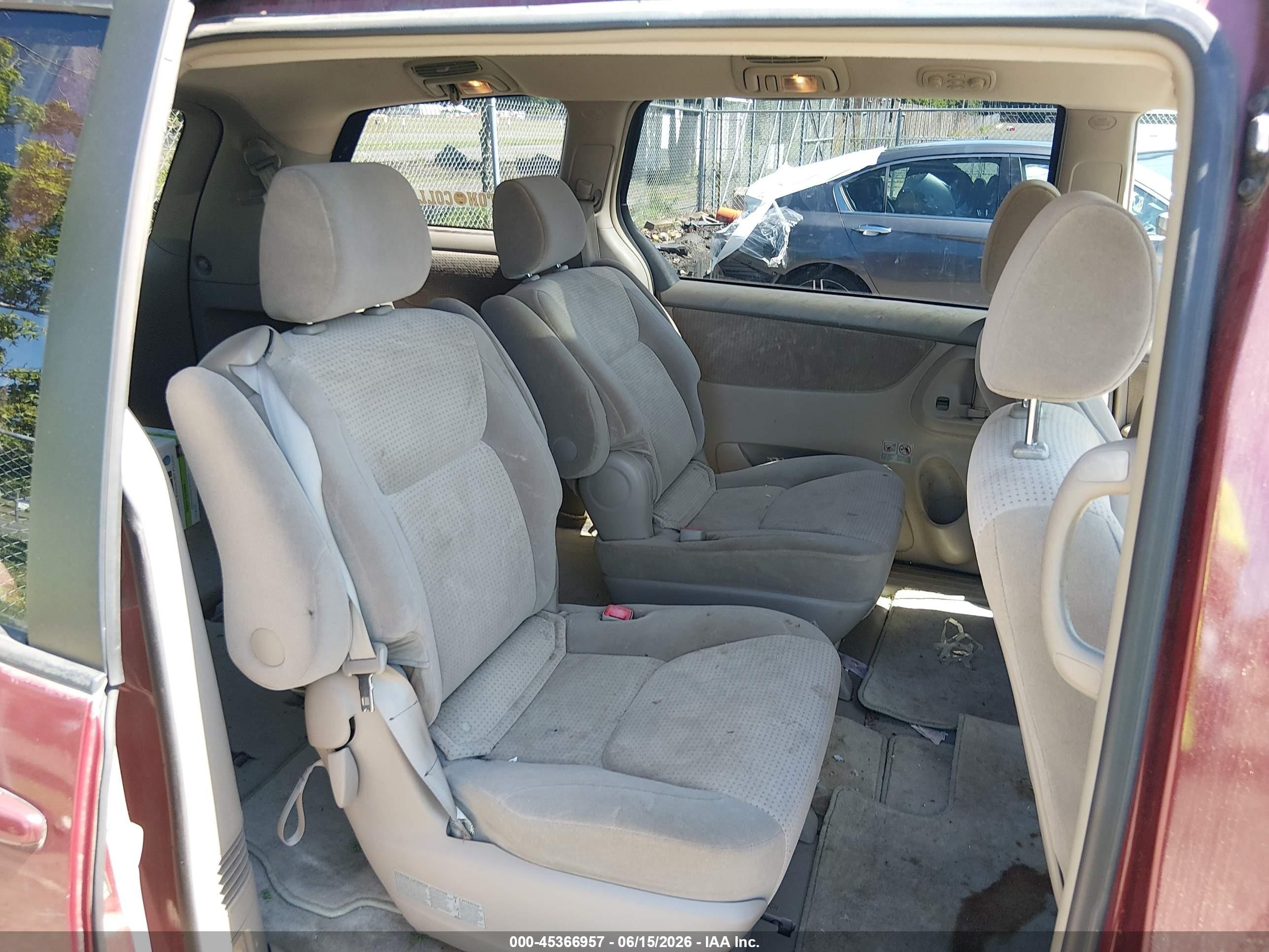 2007 Toyota Sienna Le Red vin: 5TDZK23C77S005187