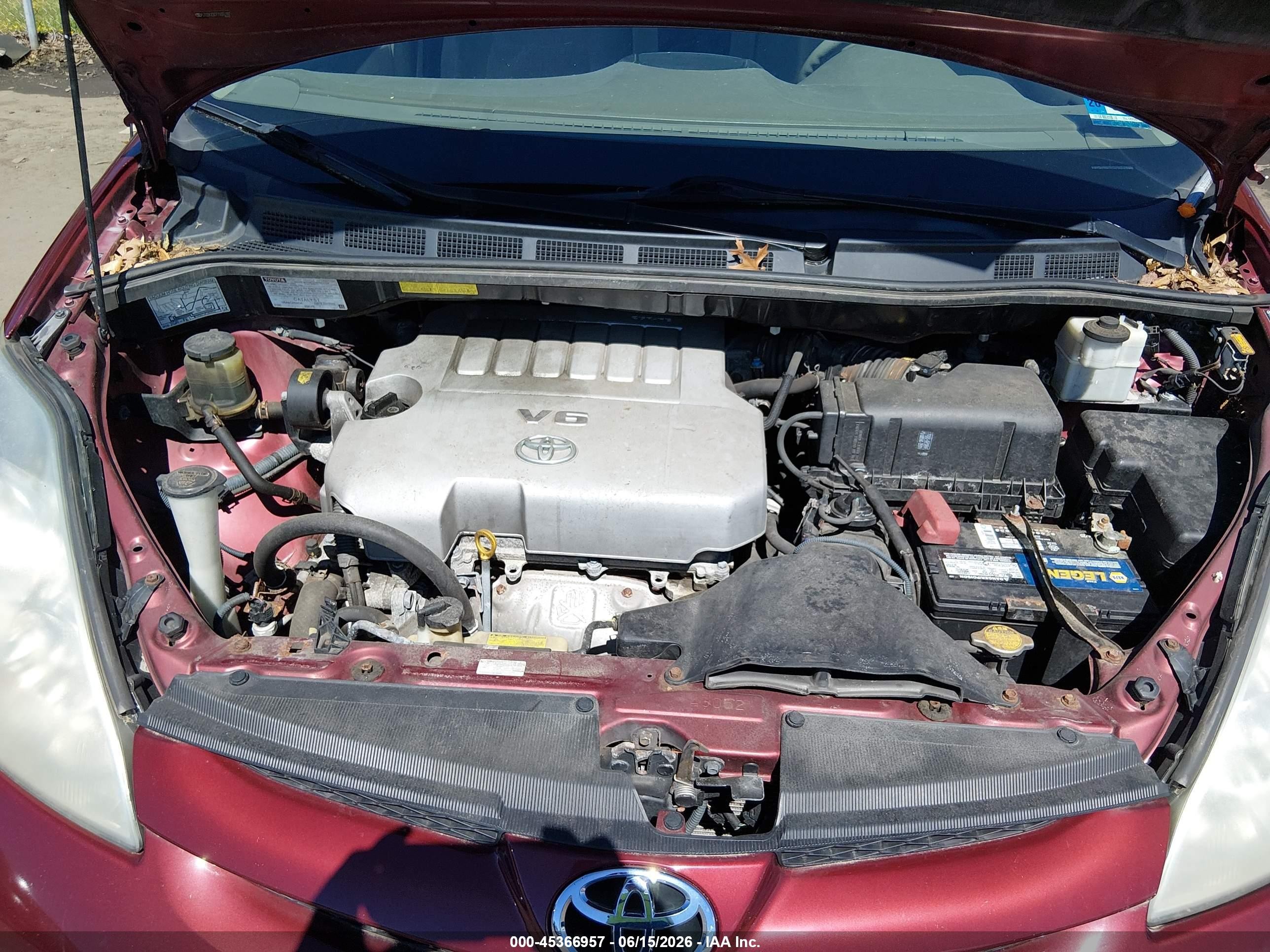 2007 Toyota Sienna Le Red vin: 5TDZK23C77S005187