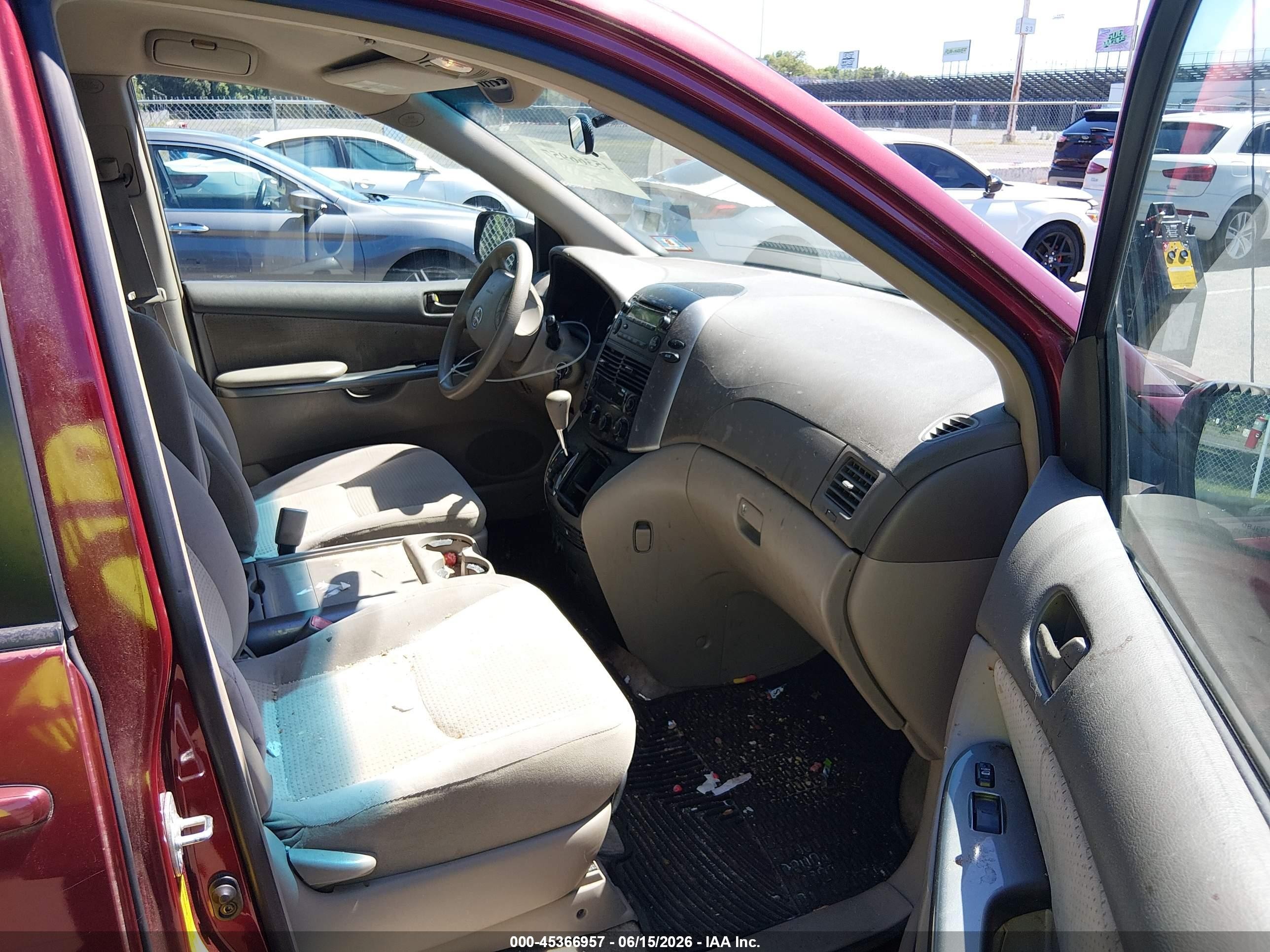 2007 Toyota Sienna Le Red vin: 5TDZK23C77S005187