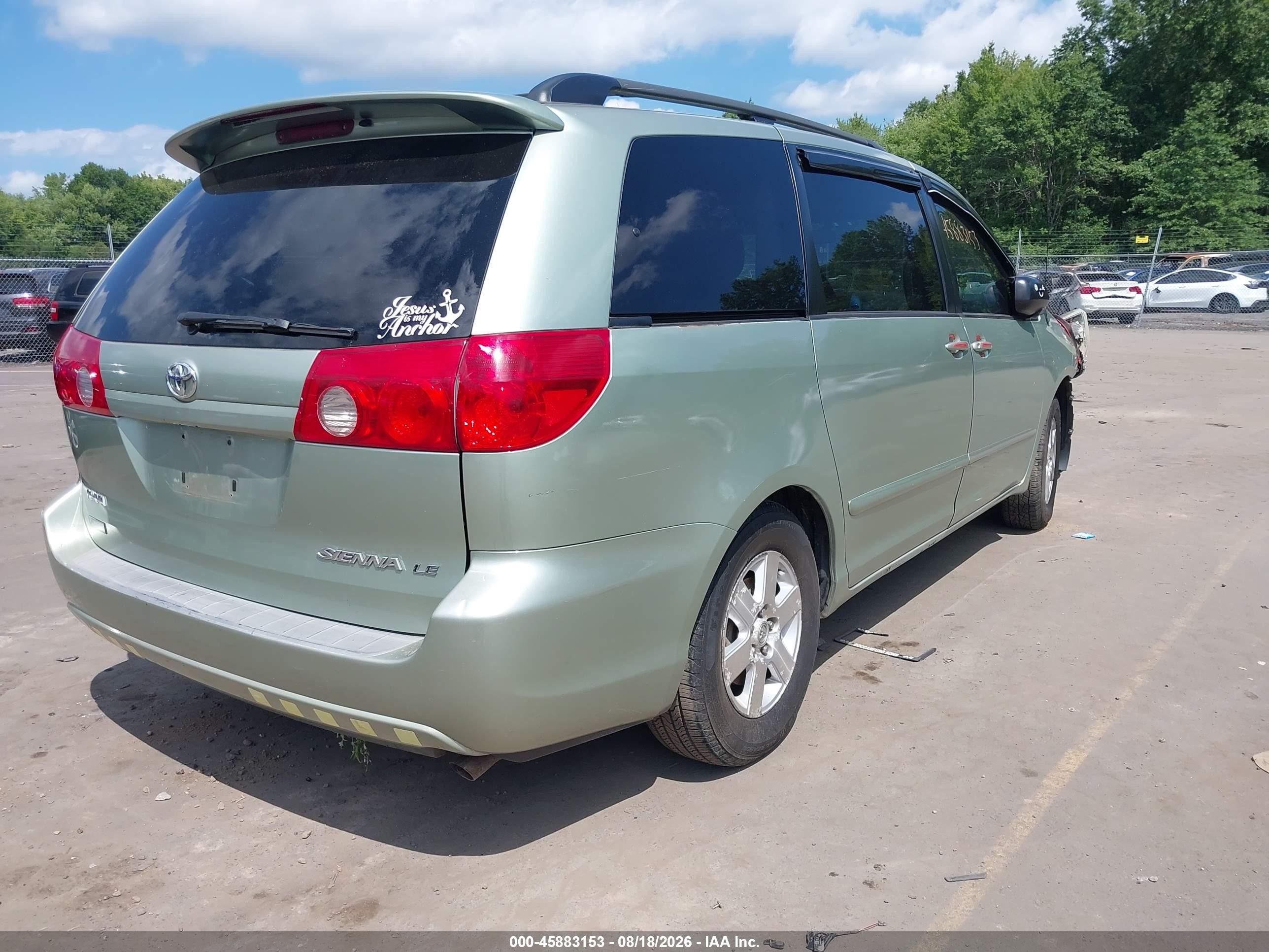 2007 Toyota Sienna Le Green vin: 5TDZK23C77S024838