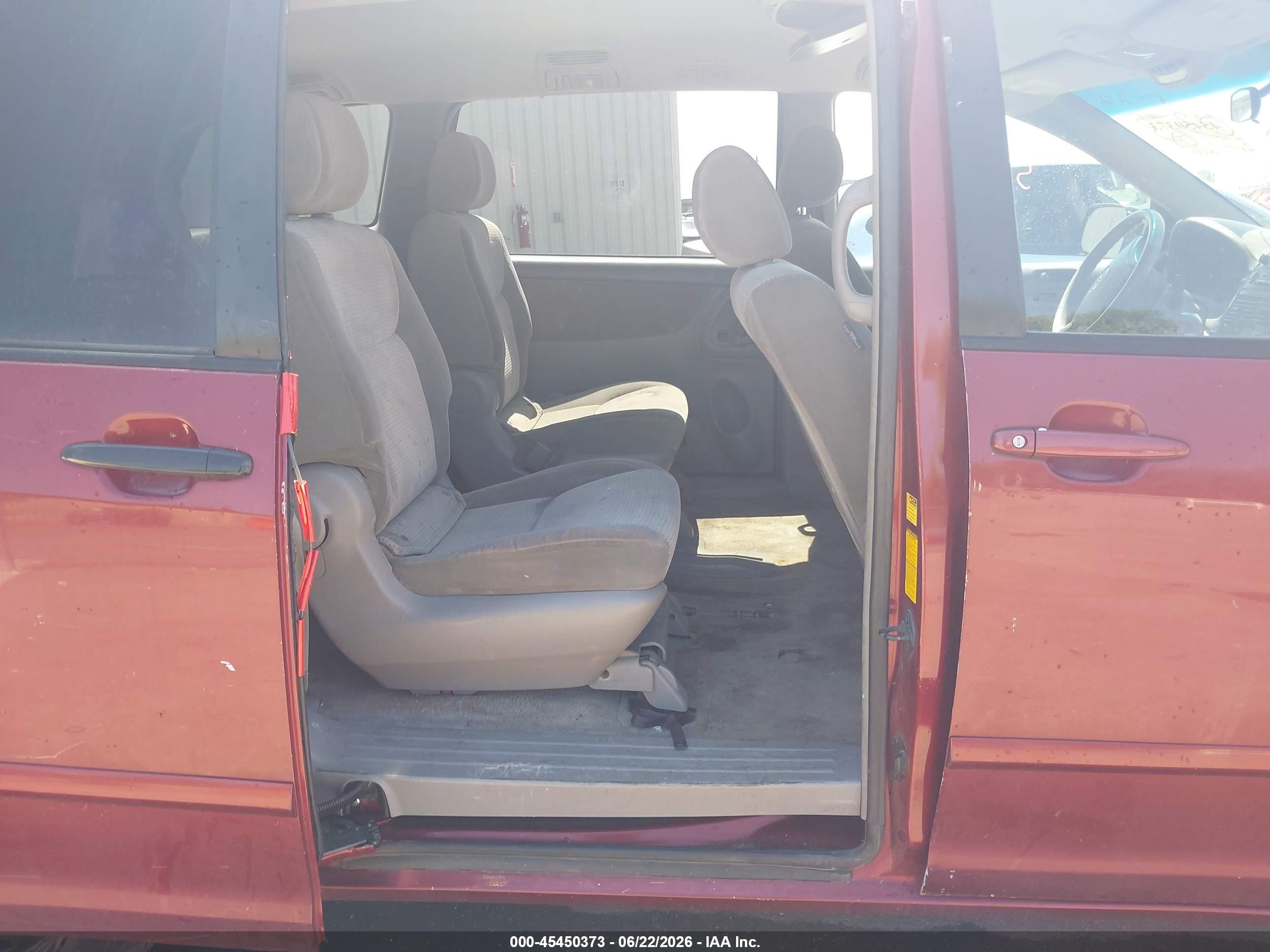 2007 Toyota Sienna Le Red vin: 5TDZK23C77S043244