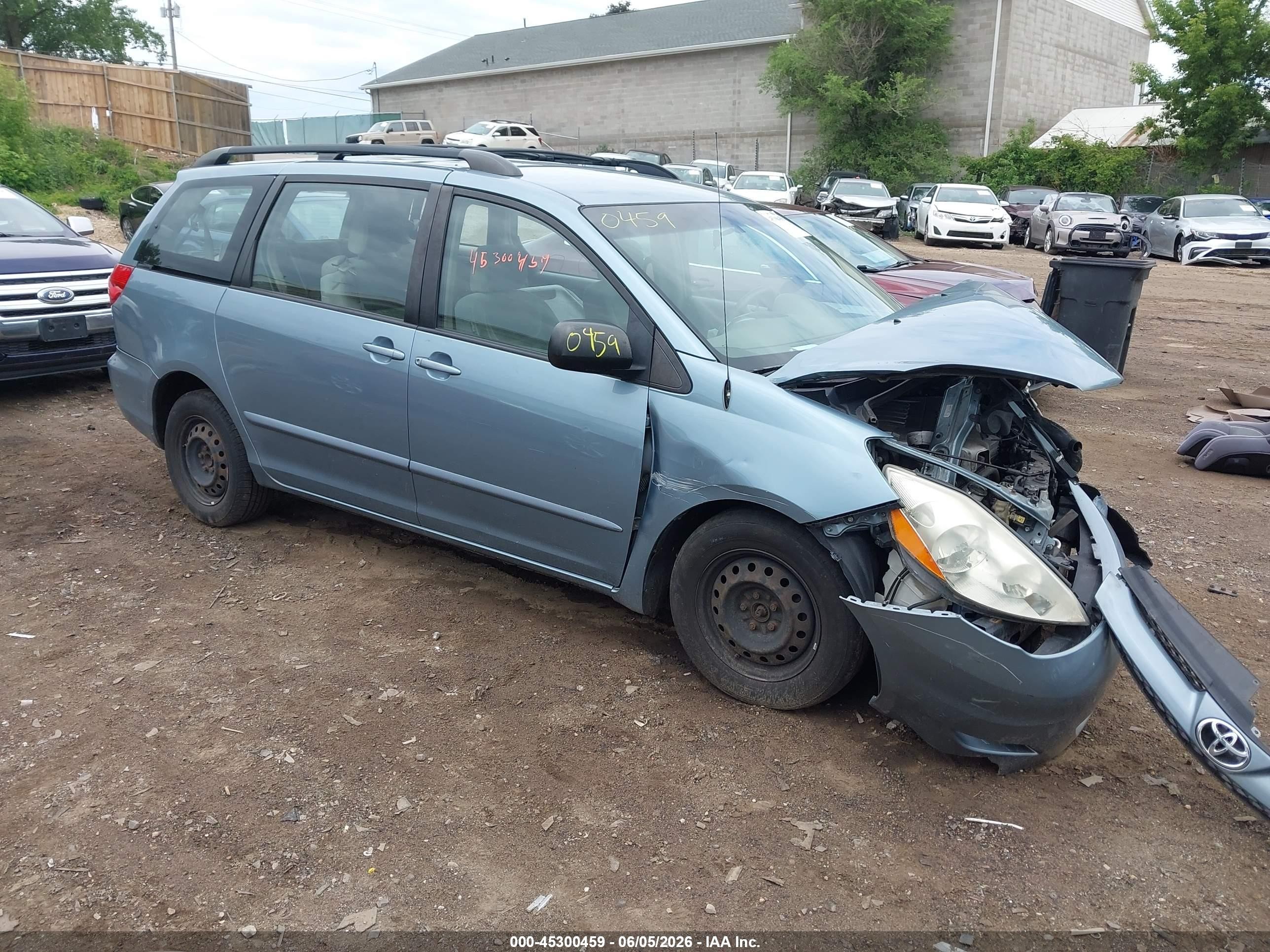 2007 Toyota Sienna Ce Blue vin: 5TDZK23C77S054745