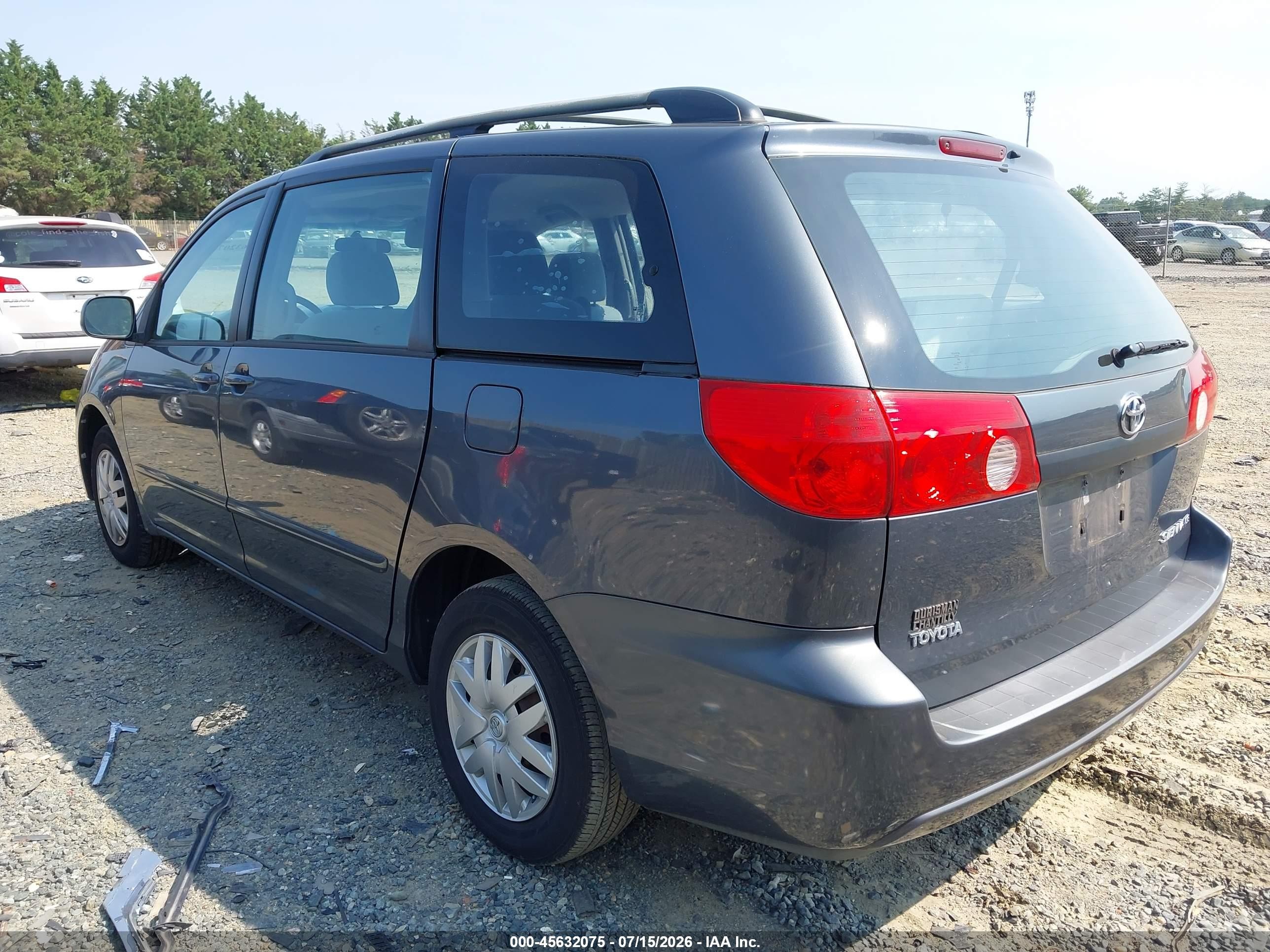 2007 Toyota Sienna Ce Gray vin: 5TDZK23C77S068211