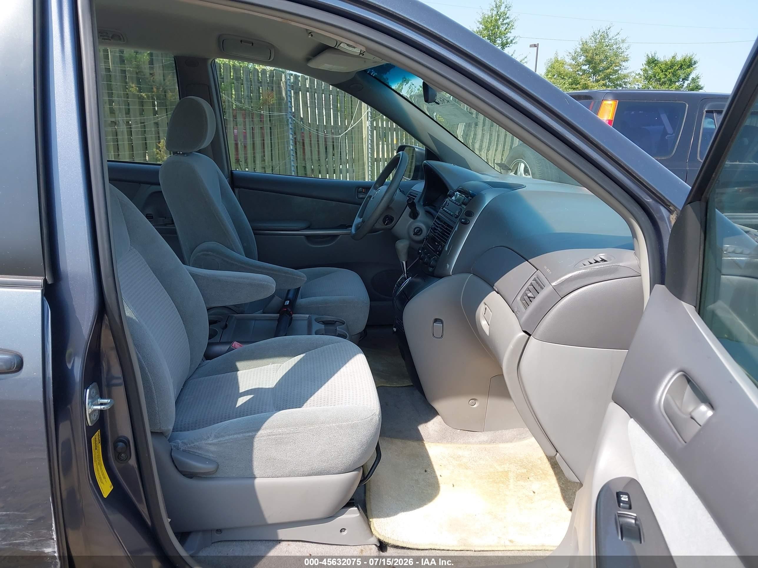 2007 Toyota Sienna Ce Gray vin: 5TDZK23C77S068211