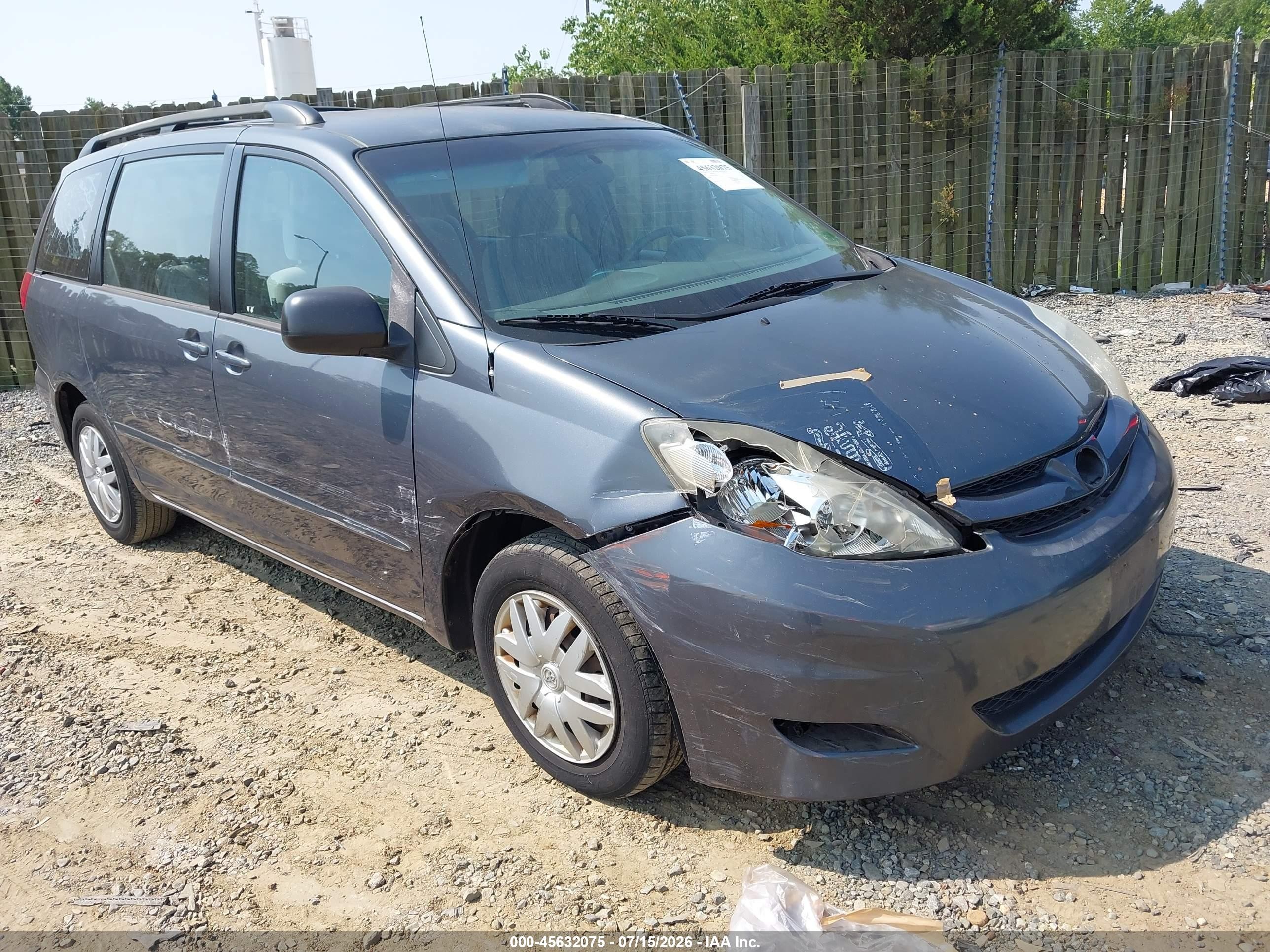 2007 Toyota Sienna Ce Gray vin: 5TDZK23C77S068211