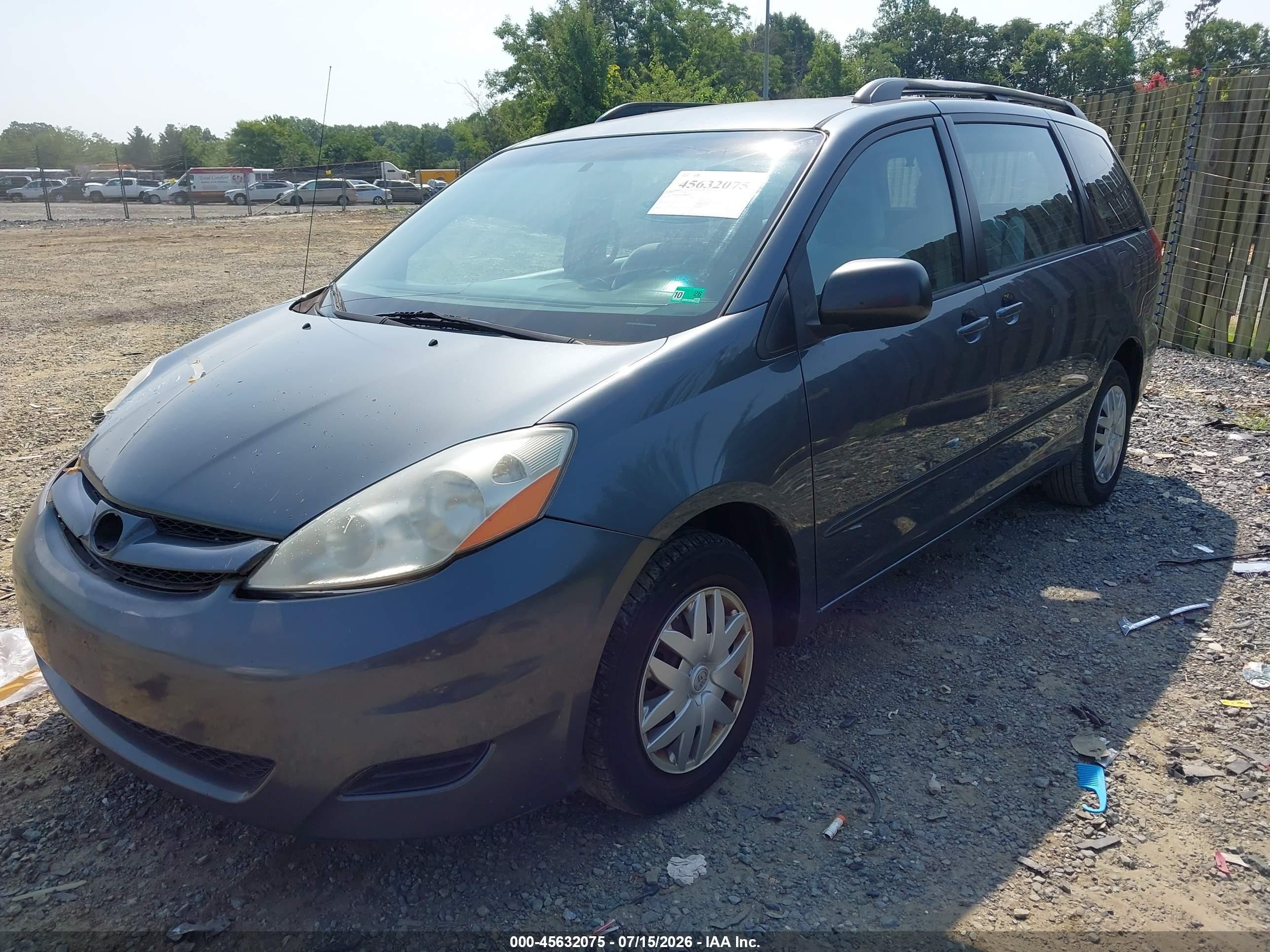 2007 Toyota Sienna Ce Gray vin: 5TDZK23C77S068211